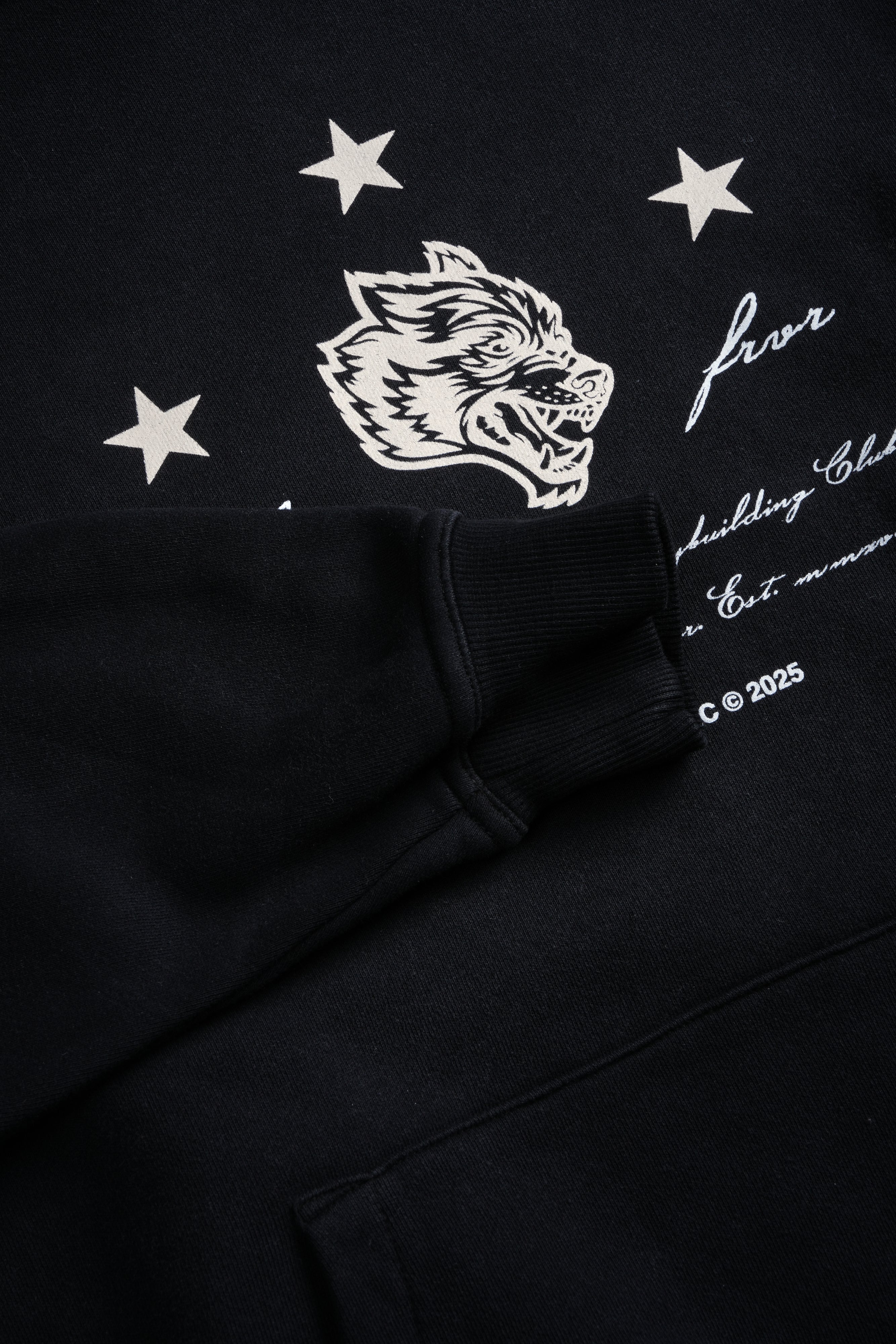 She's a Star Unisex "Pierce" Hoodie in Black Drift Wash