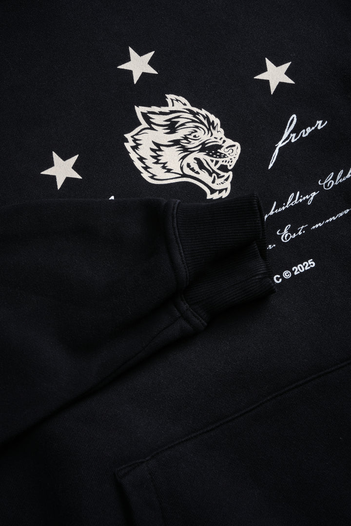 She's a Star Unisex "Pierce" Hoodie in Black Drift Wash