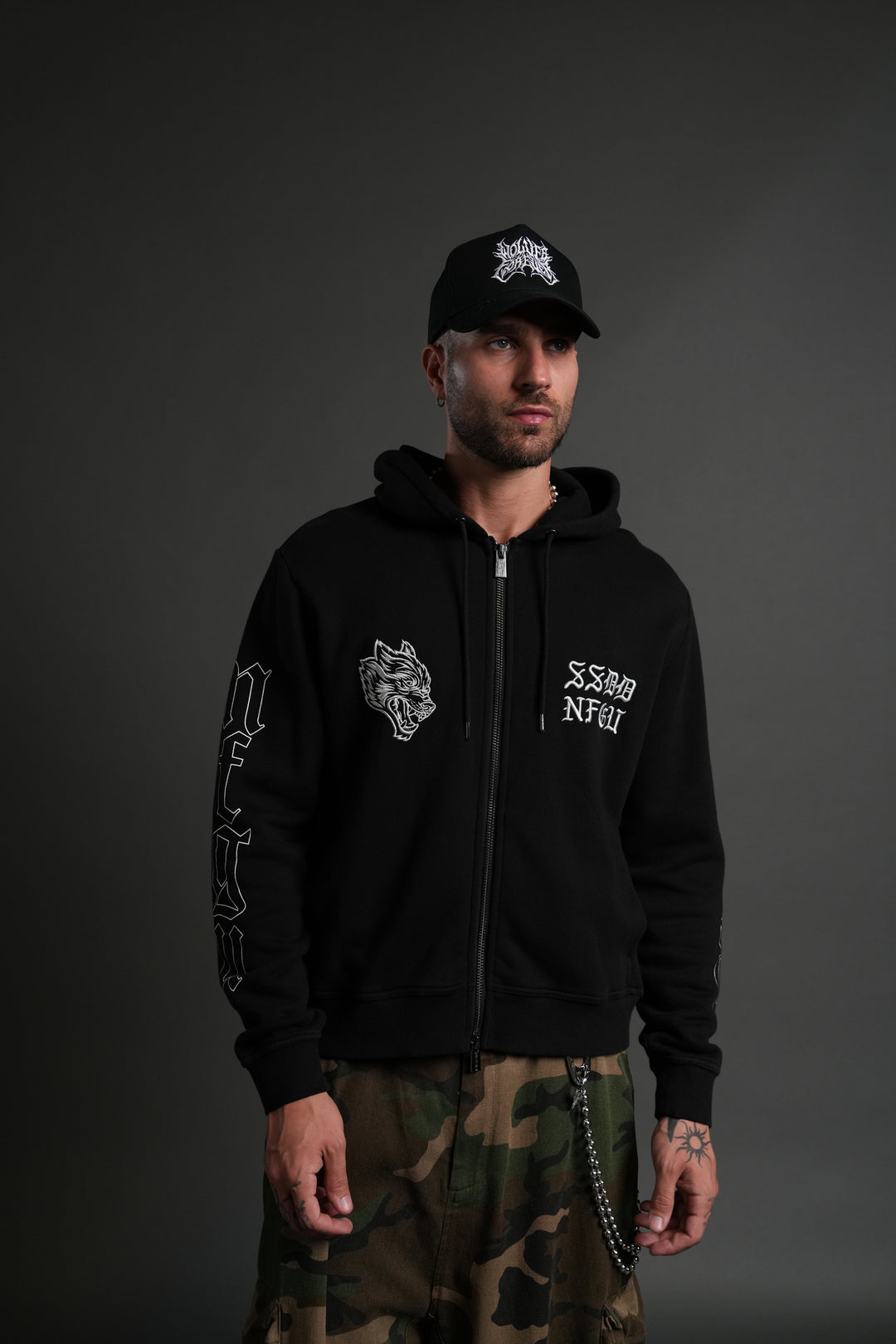 SSDDNFGU Donnie "Zip Up" Hoodie in Black