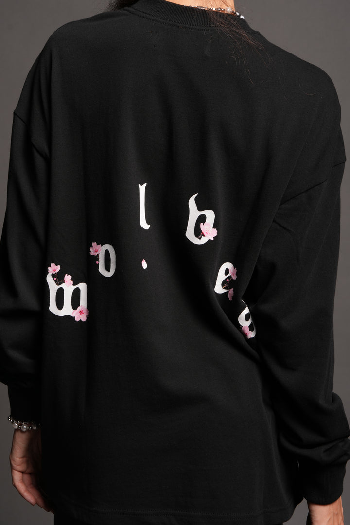 Sakura Pyramid Premium Ls Tee In Black