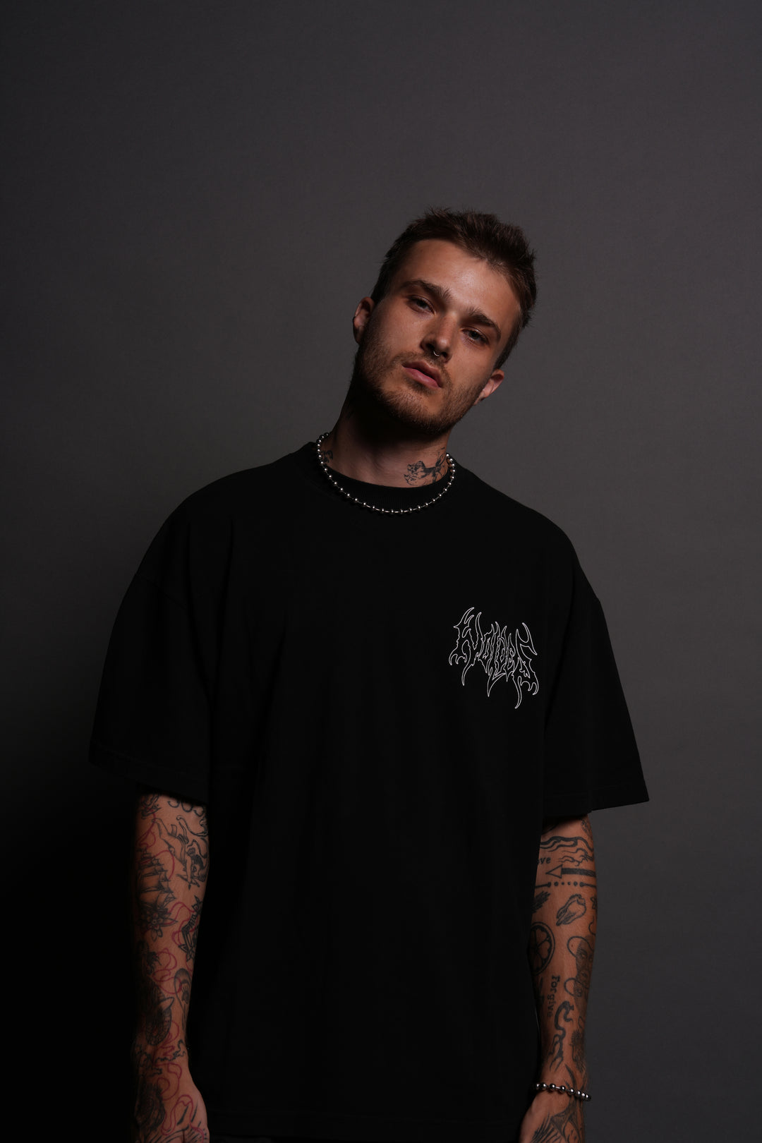 Hesh Blossom Oversized "Premium" Unisex Tee in Black