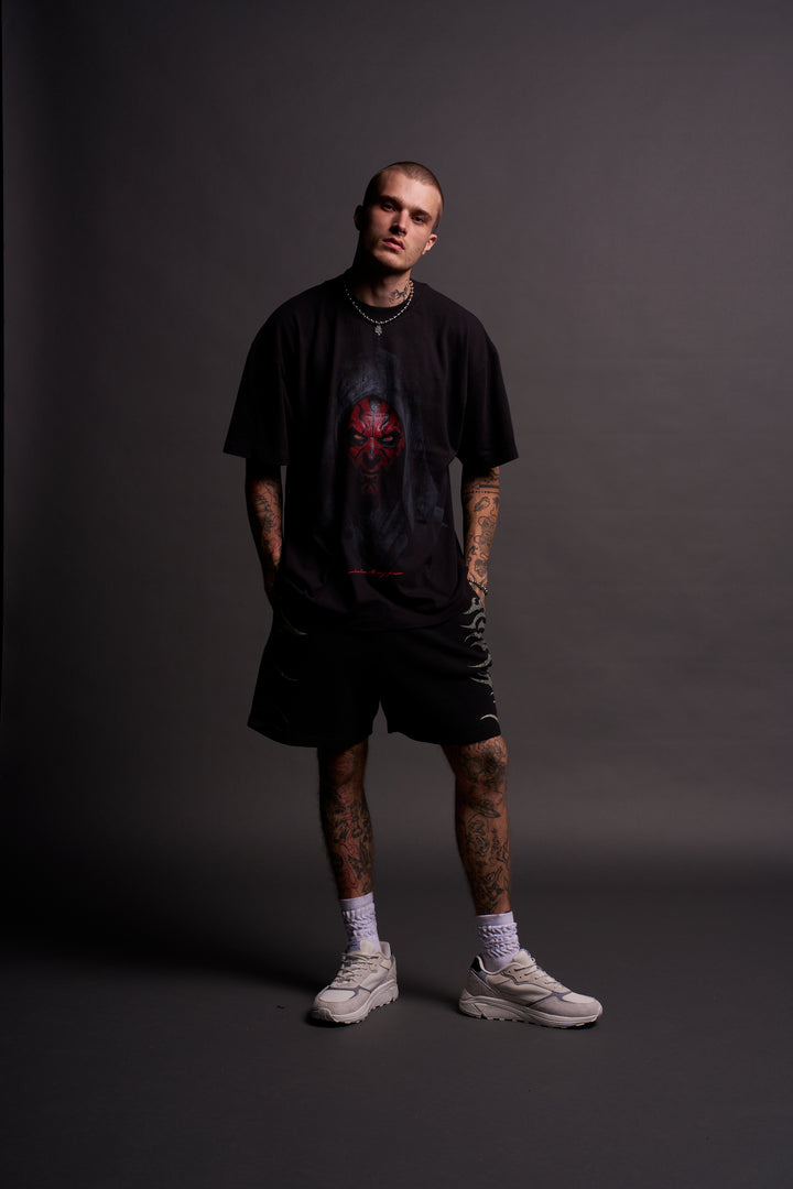 The Power Of The Dark Side Maul "Premium" Oversized Tee in Black