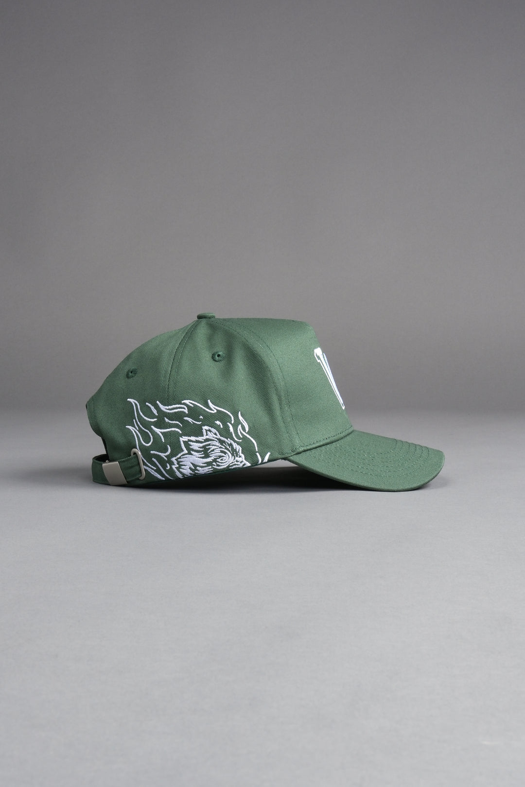 Our Flame 5 Panel Hat in Hunter Green