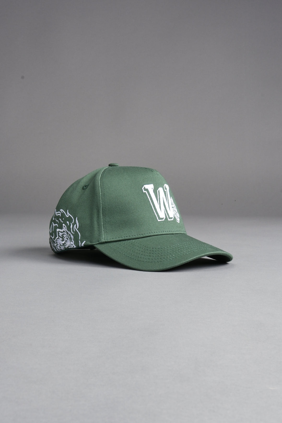 Our Flame 5 Panel Hat in Hunter Green