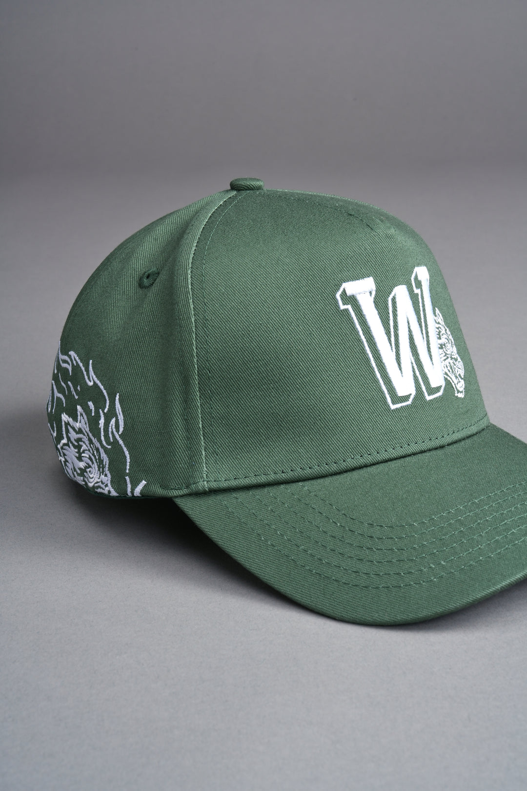 Our Flame 5 Panel Hat in Hunter Green