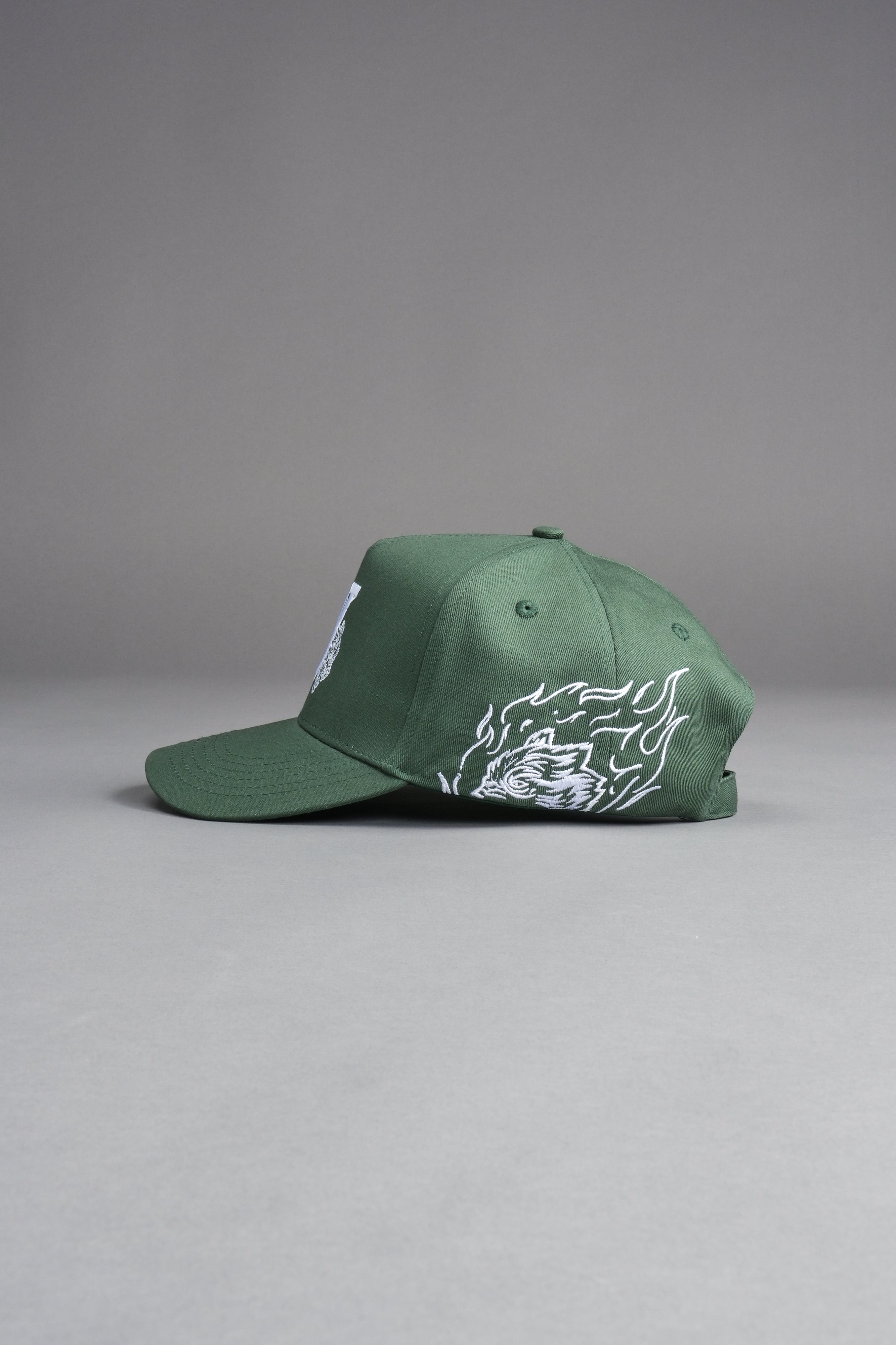 Our Flame 5 Panel Hat in Hunter Green