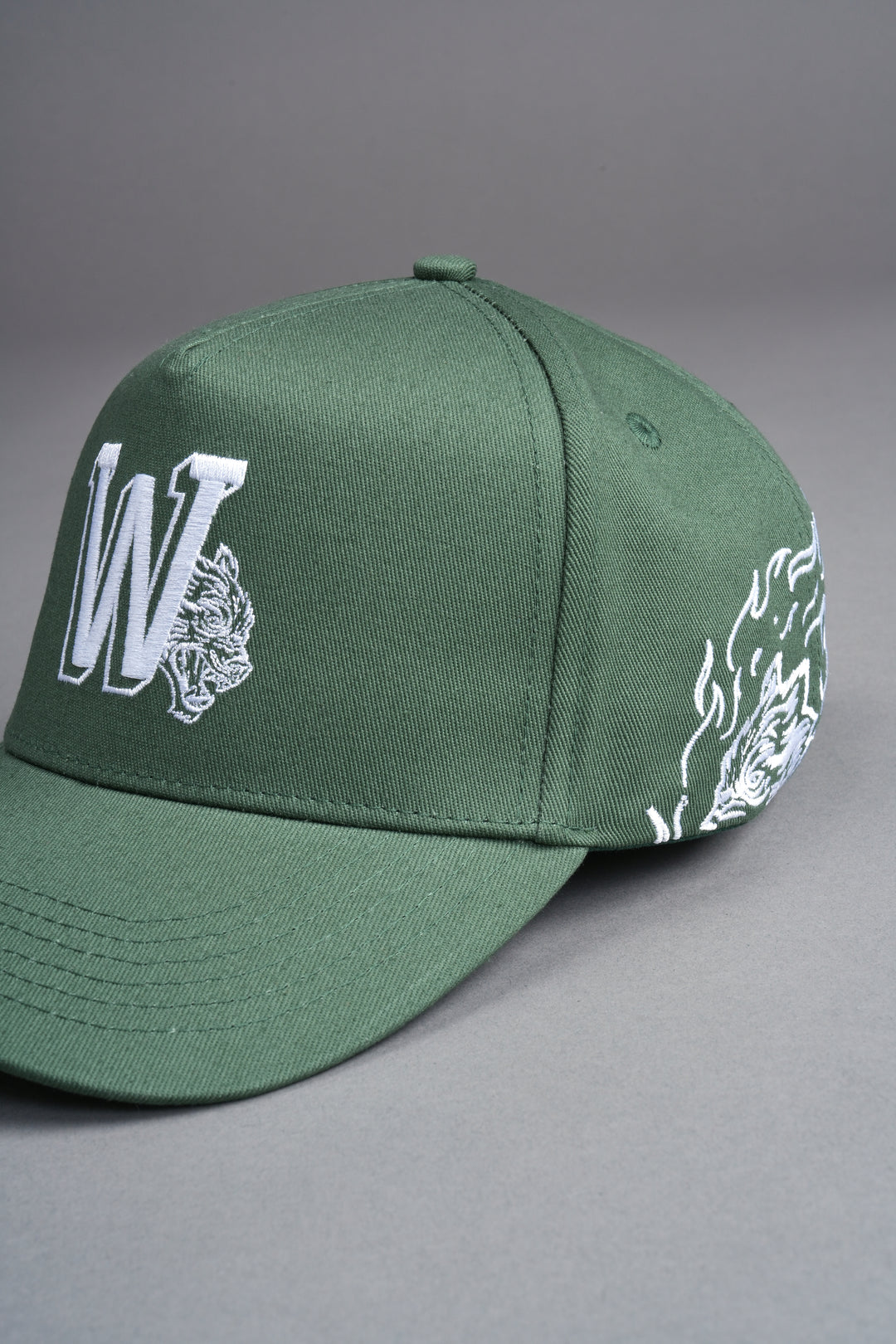 Our Flame 5 Panel Hat in Hunter Green