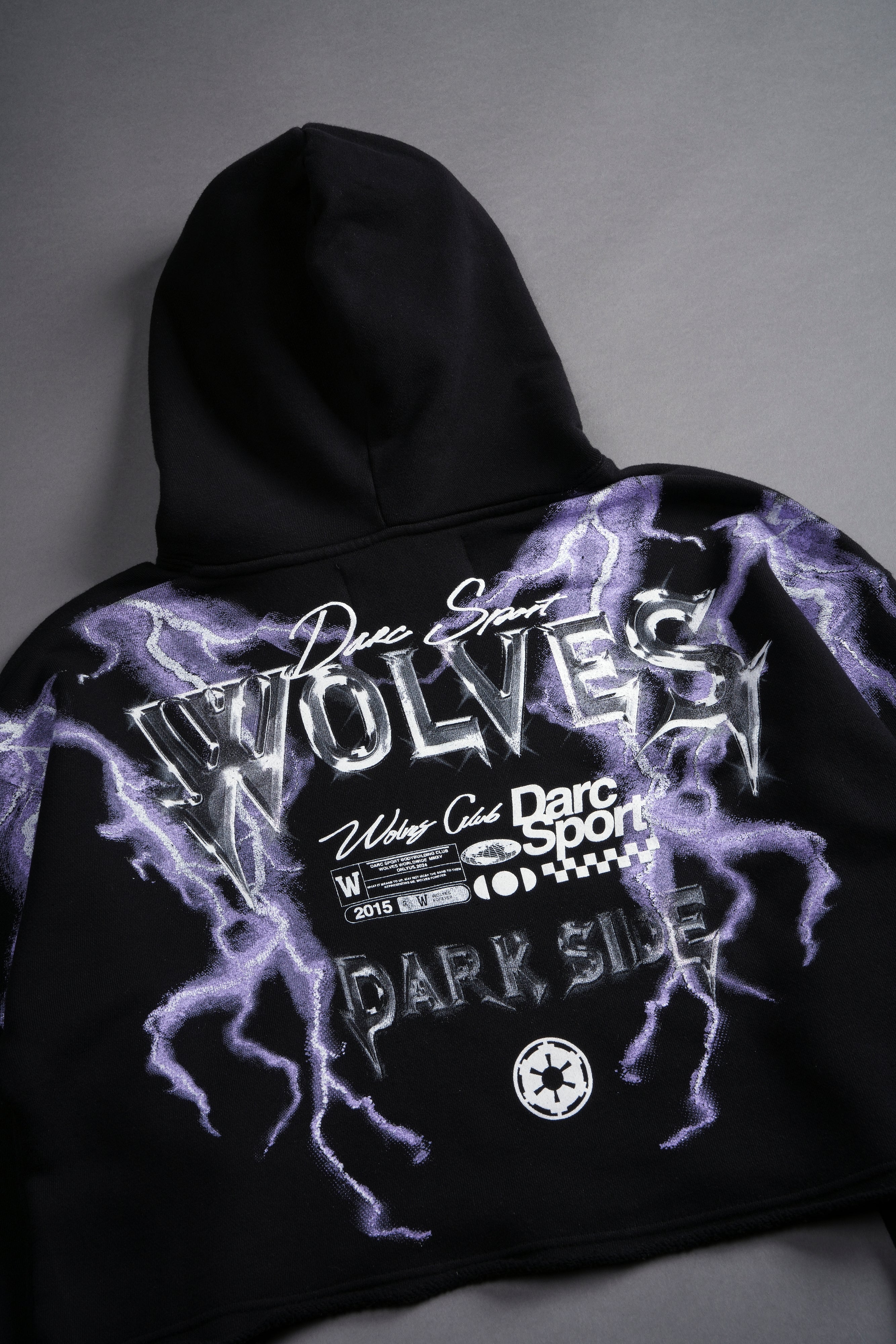 Ride The Lightning "Wyoming" (Cropped) Hoodie in Black