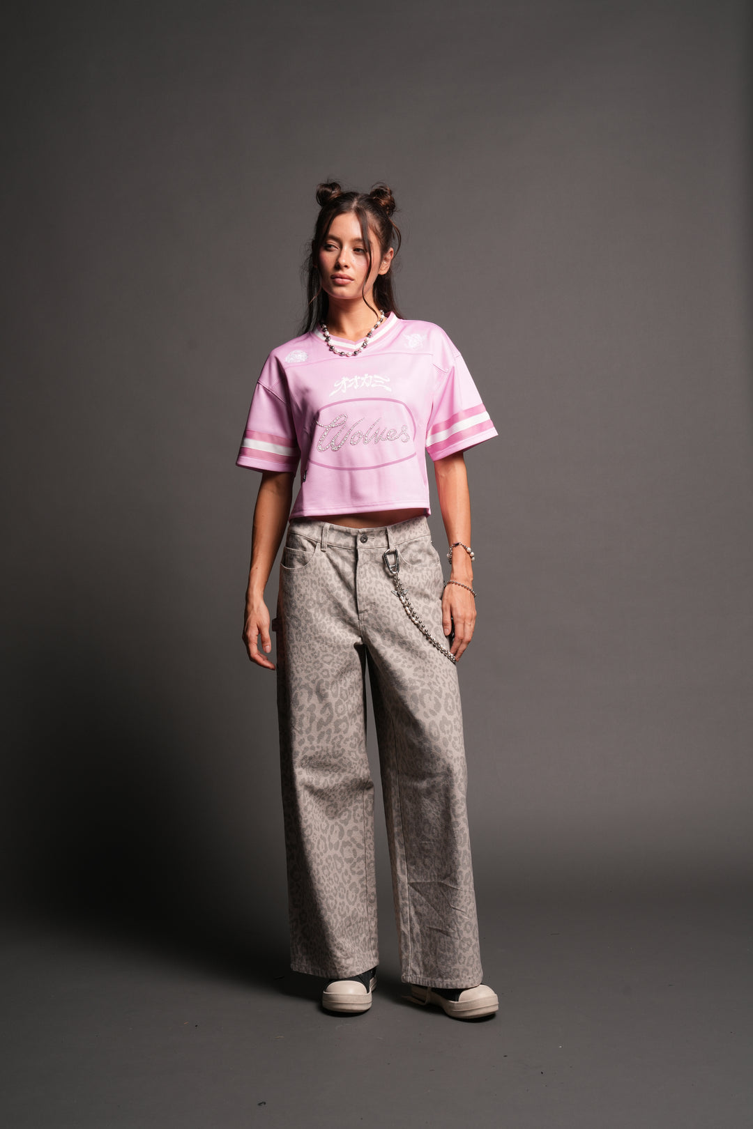 Honor She Football Crop Jersey in Cherry Blossom