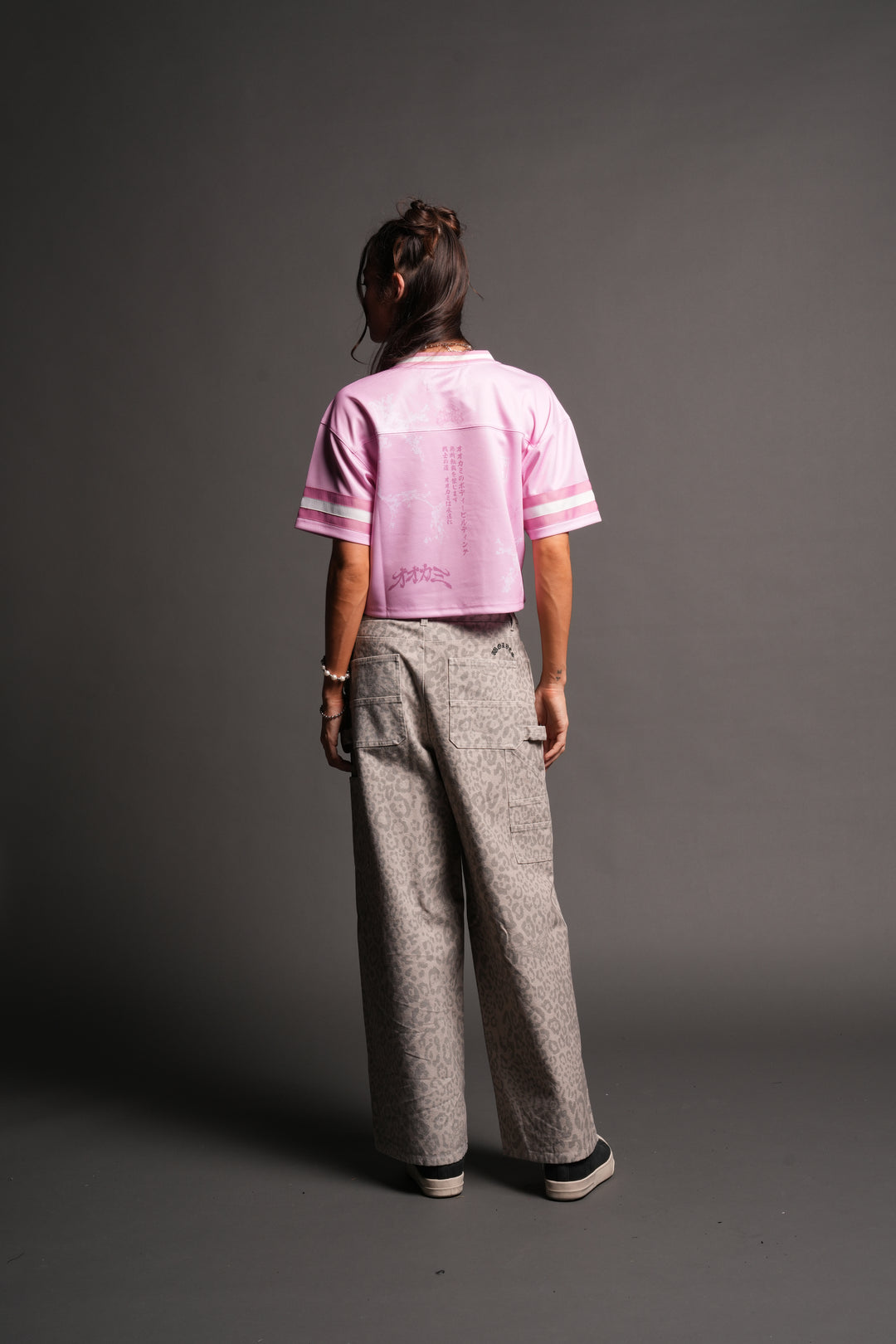 Honor She Football Crop Jersey in Cherry Blossom
