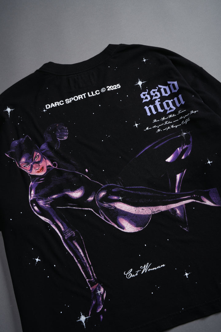 Cat Woman Forever Box Cut "Pump Cover" Tee in Black