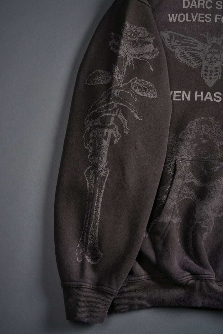 Sacred Flash "Pierce" Hoodie in Darc Brown Drift Wash