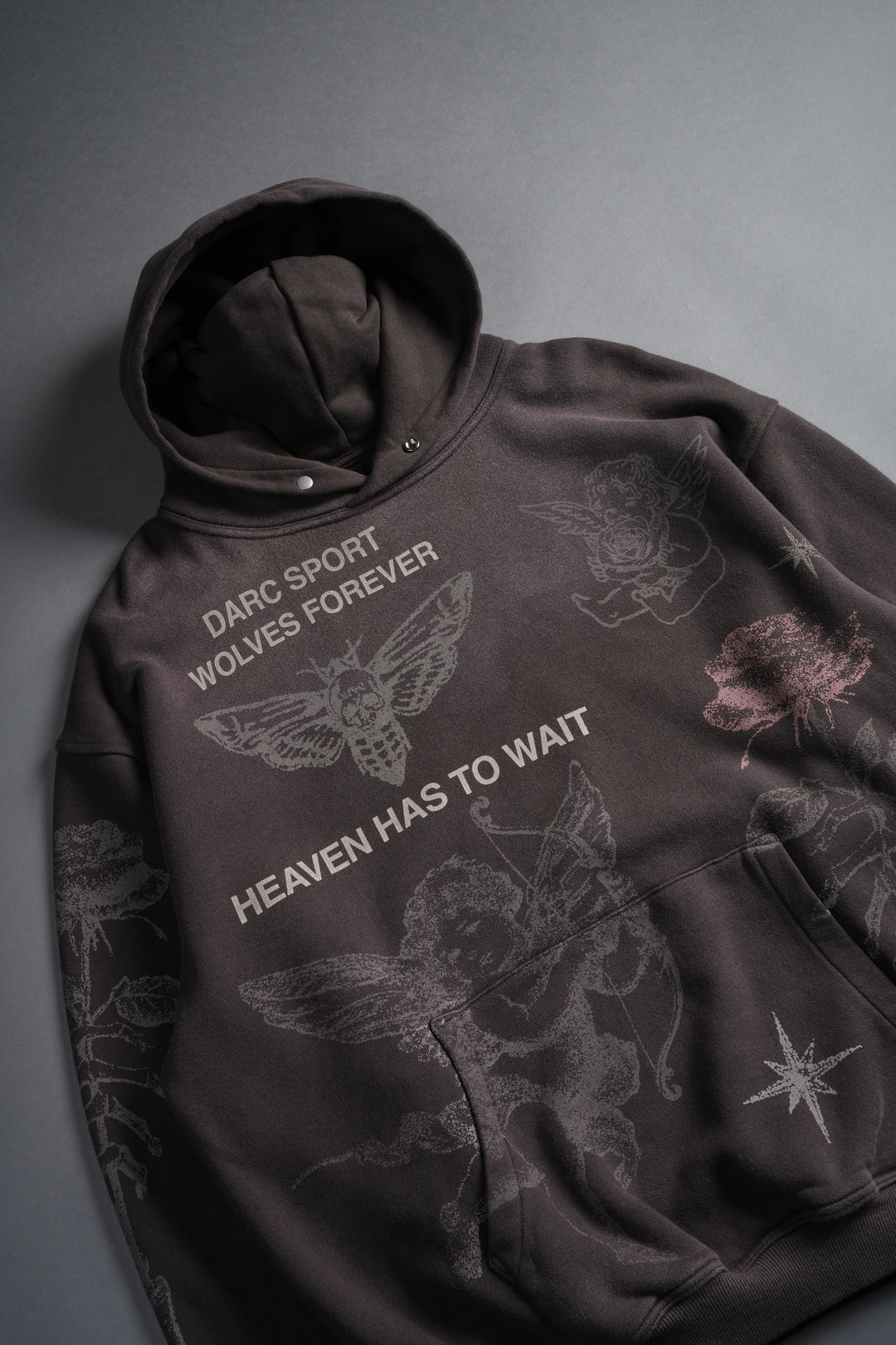 Sacred Flash "Pierce" Hoodie in Darc Brown Drift Wash