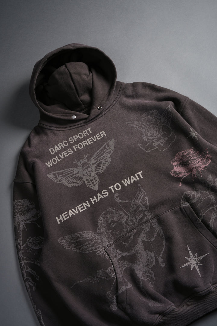 Sacred Flash "Pierce" Hoodie in Darc Brown Drift Wash