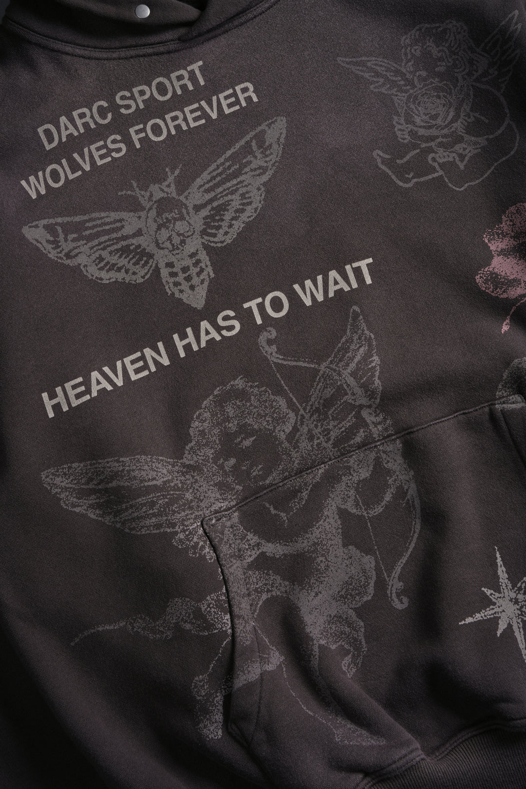 Sacred Flash "Pierce" Hoodie in Darc Brown Drift Wash