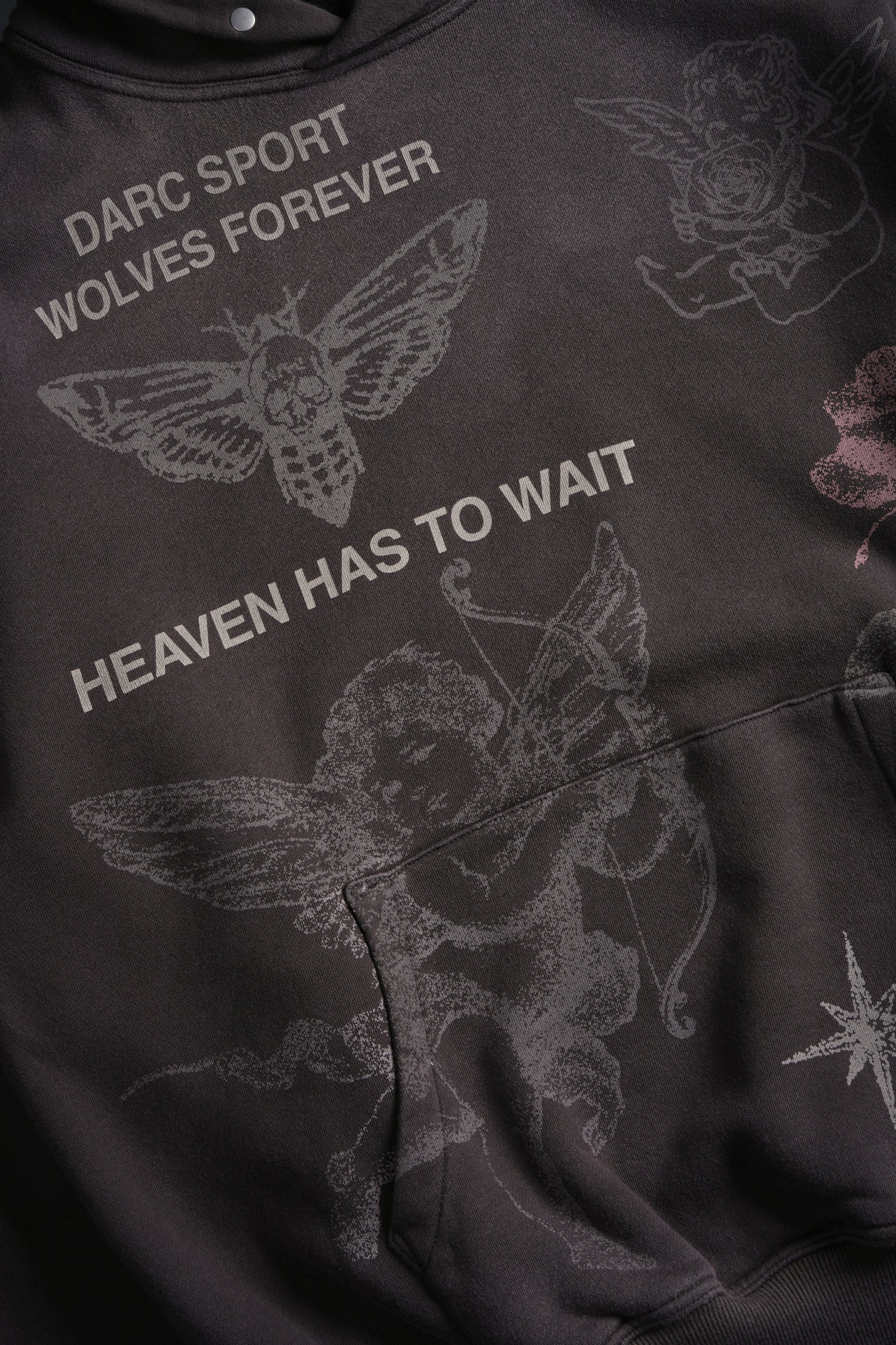 Sacred Flash "Pierce" Hoodie in Darc Brown Drift Wash