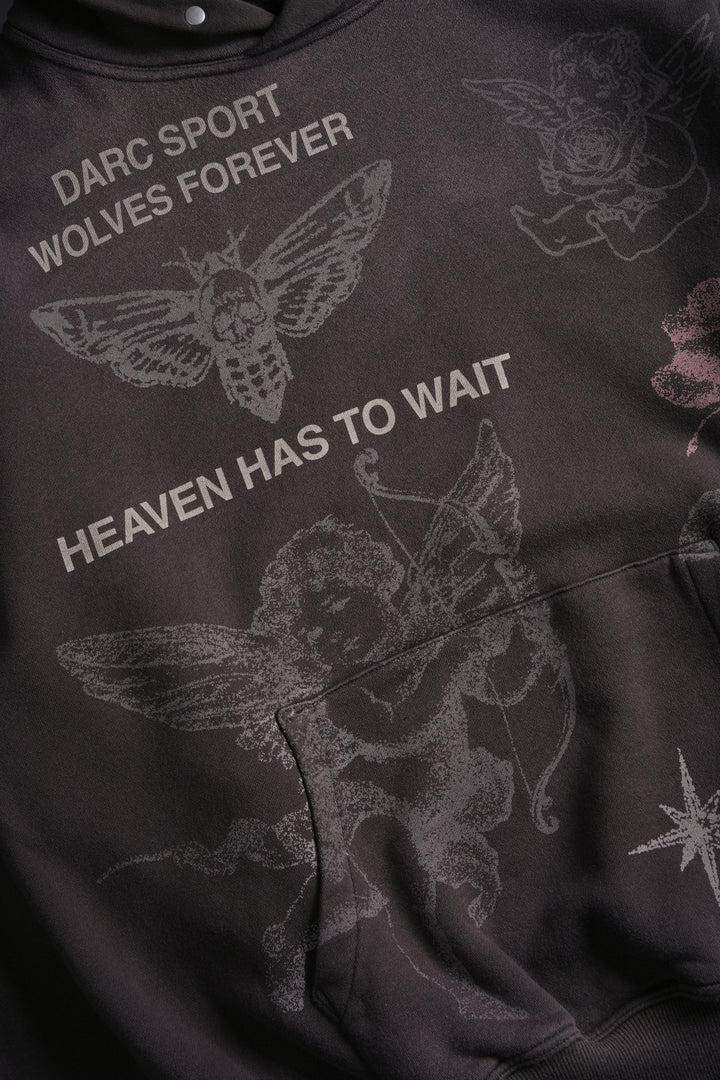 Sacred Flash "Pierce" Hoodie in Darc Brown Drift Wash