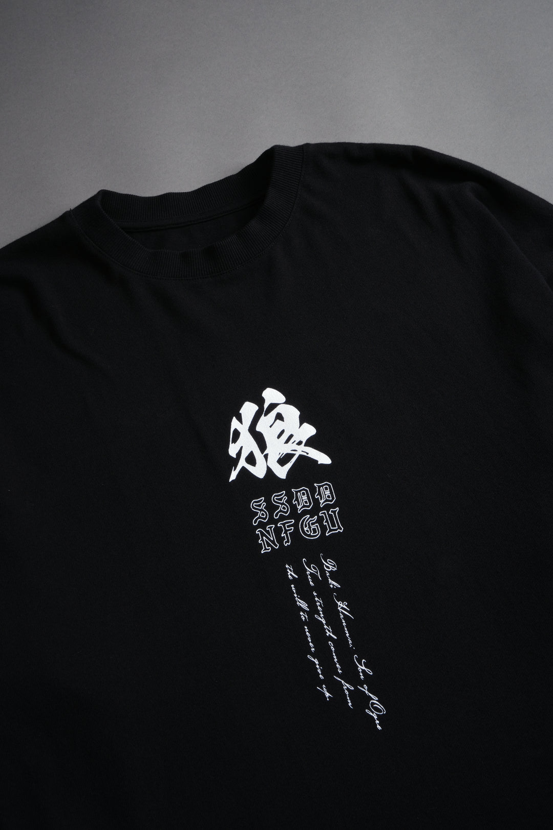 Baki Hanma "Side By Side" Series Premium Oversized Tee in Black