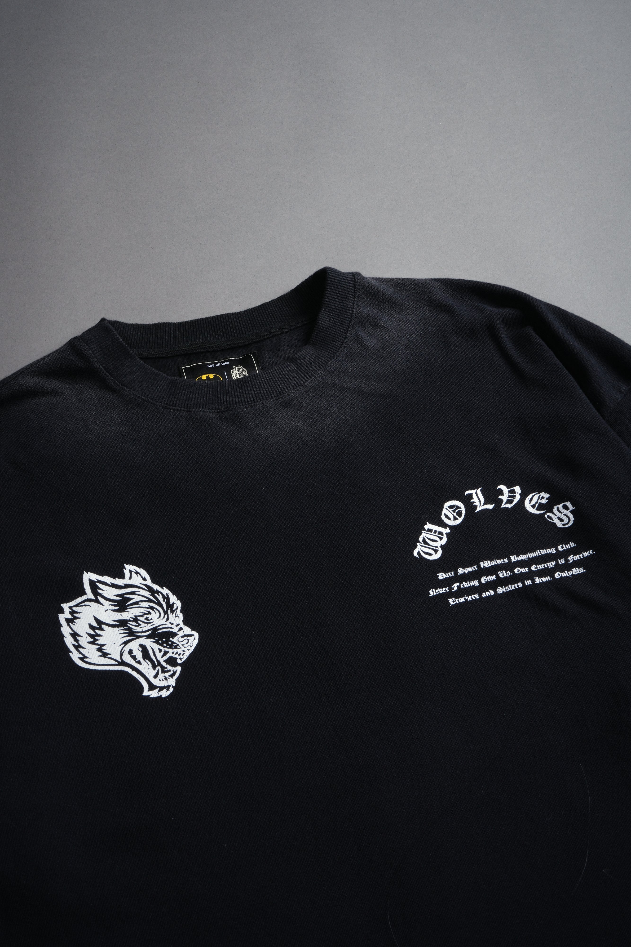 The Last Laugh "Premium" Oversized Tee in Black Drift Wash