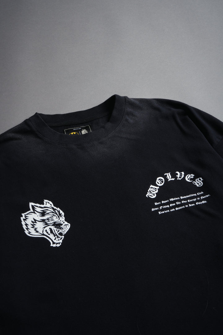 The Last Laugh "Premium" Oversized Tee in Black Drift Wash