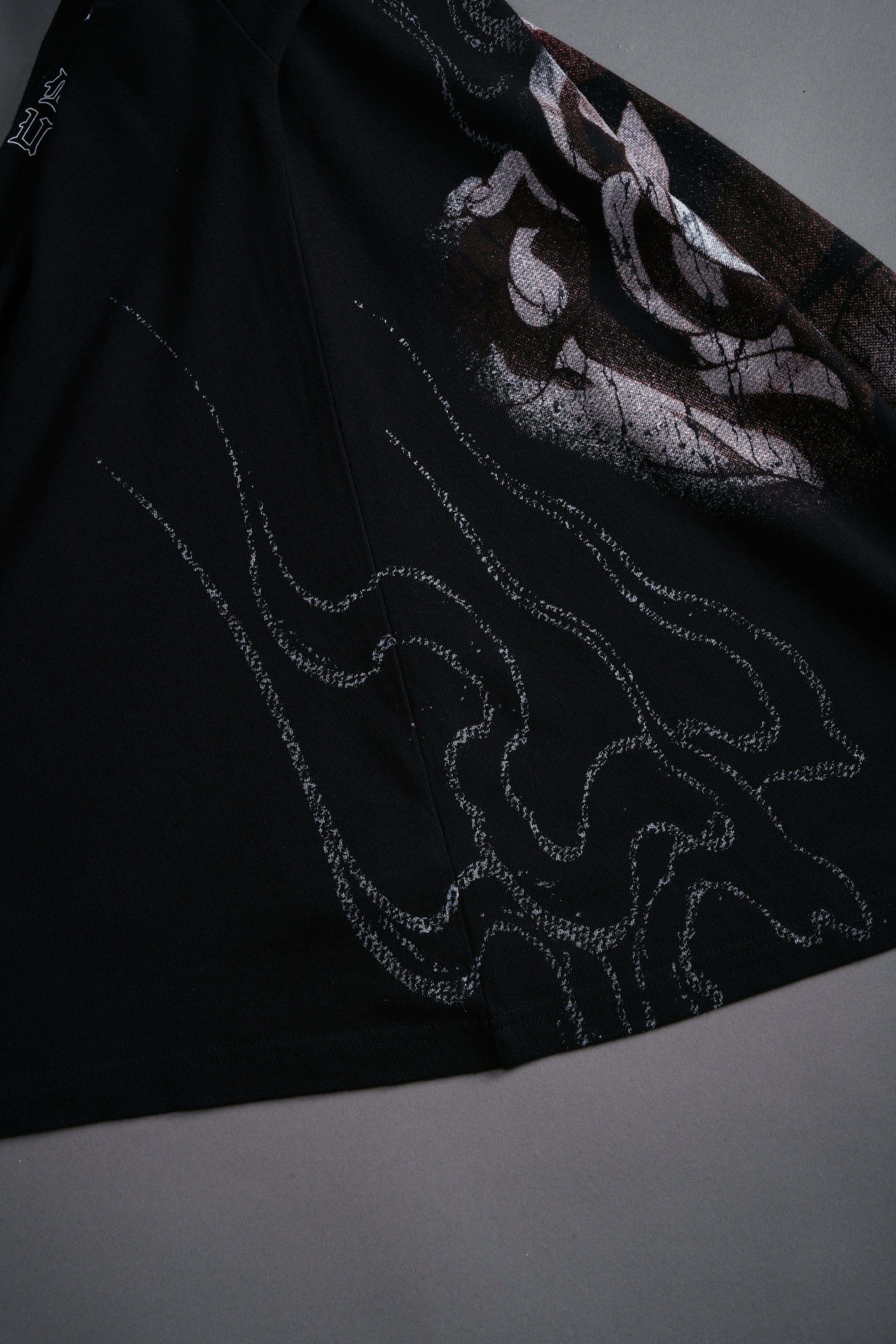 Baki Hanma "Side By Side" Series Premium Oversized Tee in Black