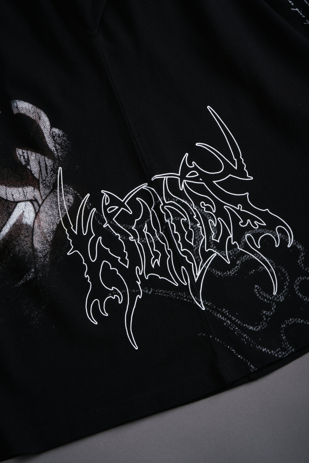 Baki Hanma "Side By Side" Series Premium Oversized Tee in Black
