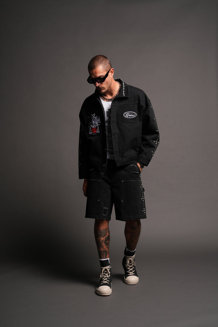 Wolves Heritage Jax Denim Jacket In Black