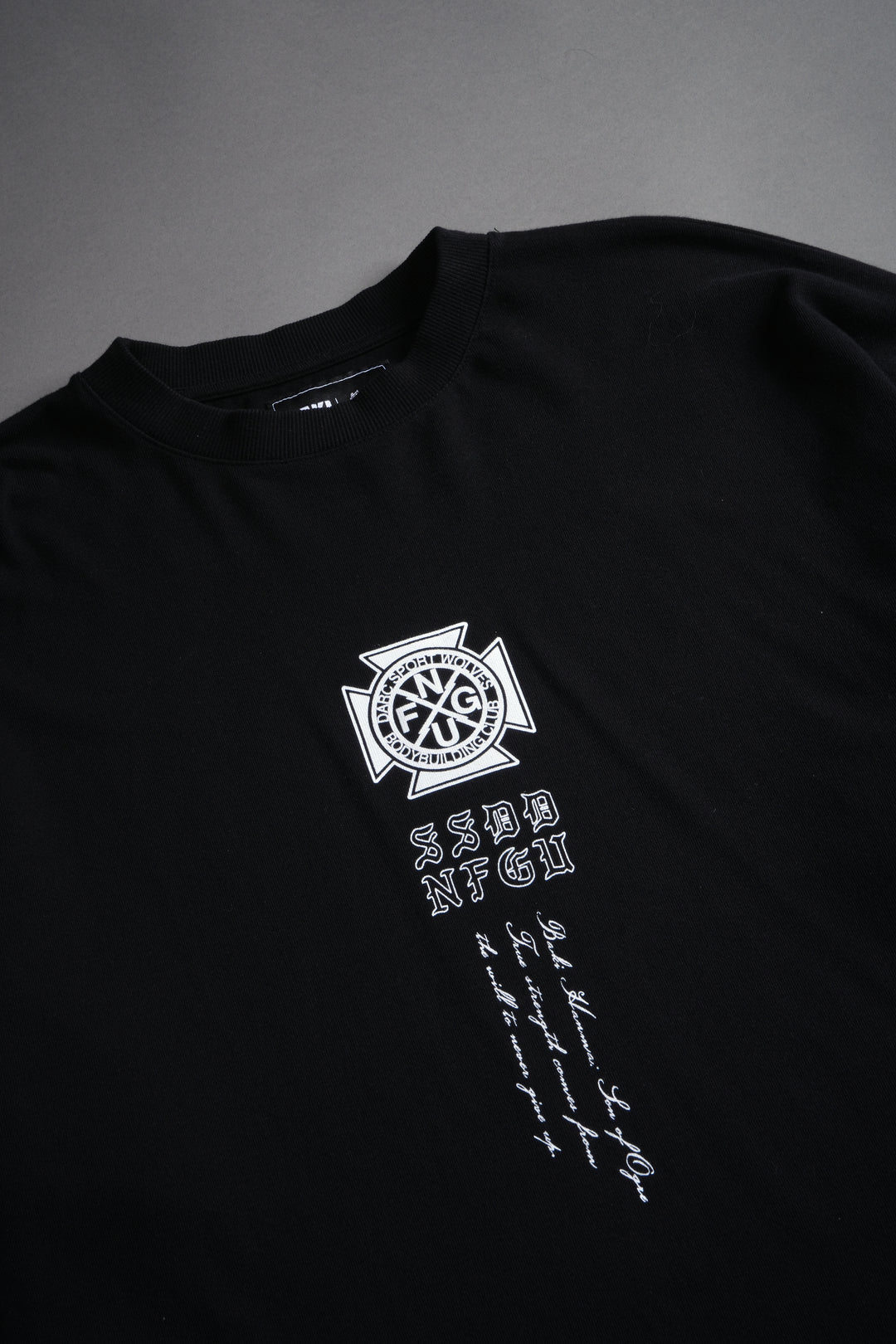 Jack Hanma "Side By Side" Series Premium Oversized Tee in Black