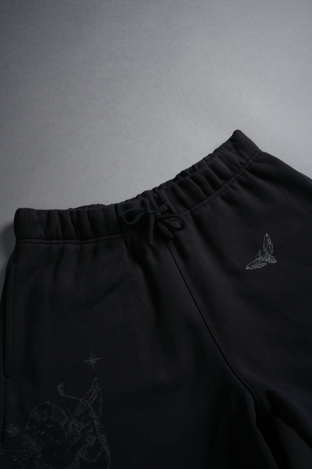 Fallen Cherub Oversized Post Lounge Sweat Shorts in Black