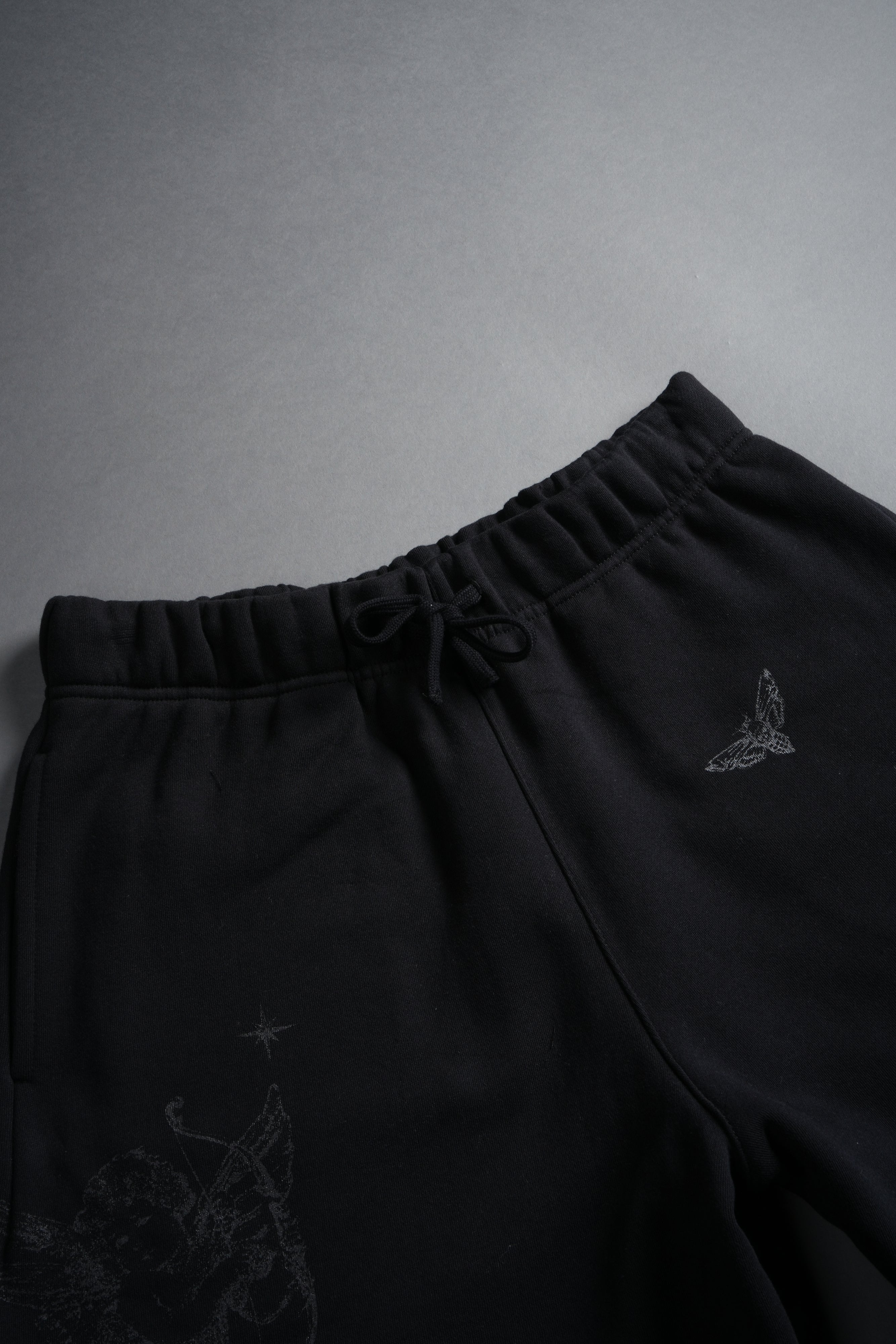 Fallen Cherub Oversized Post Lounge Sweat Shorts in Black