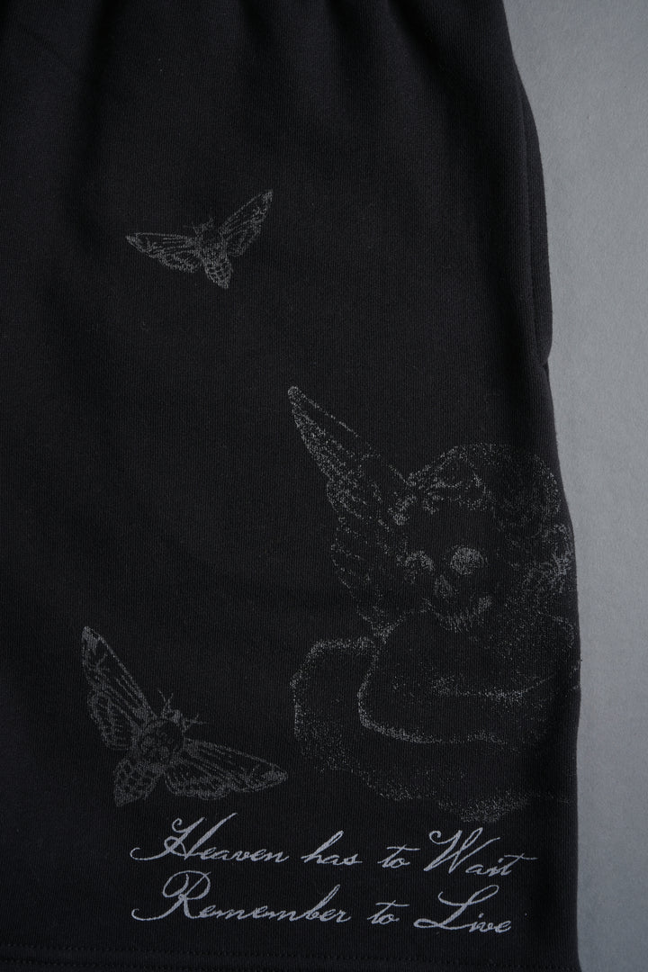 Fallen Cherub Oversized Post Lounge Sweat Shorts in Black