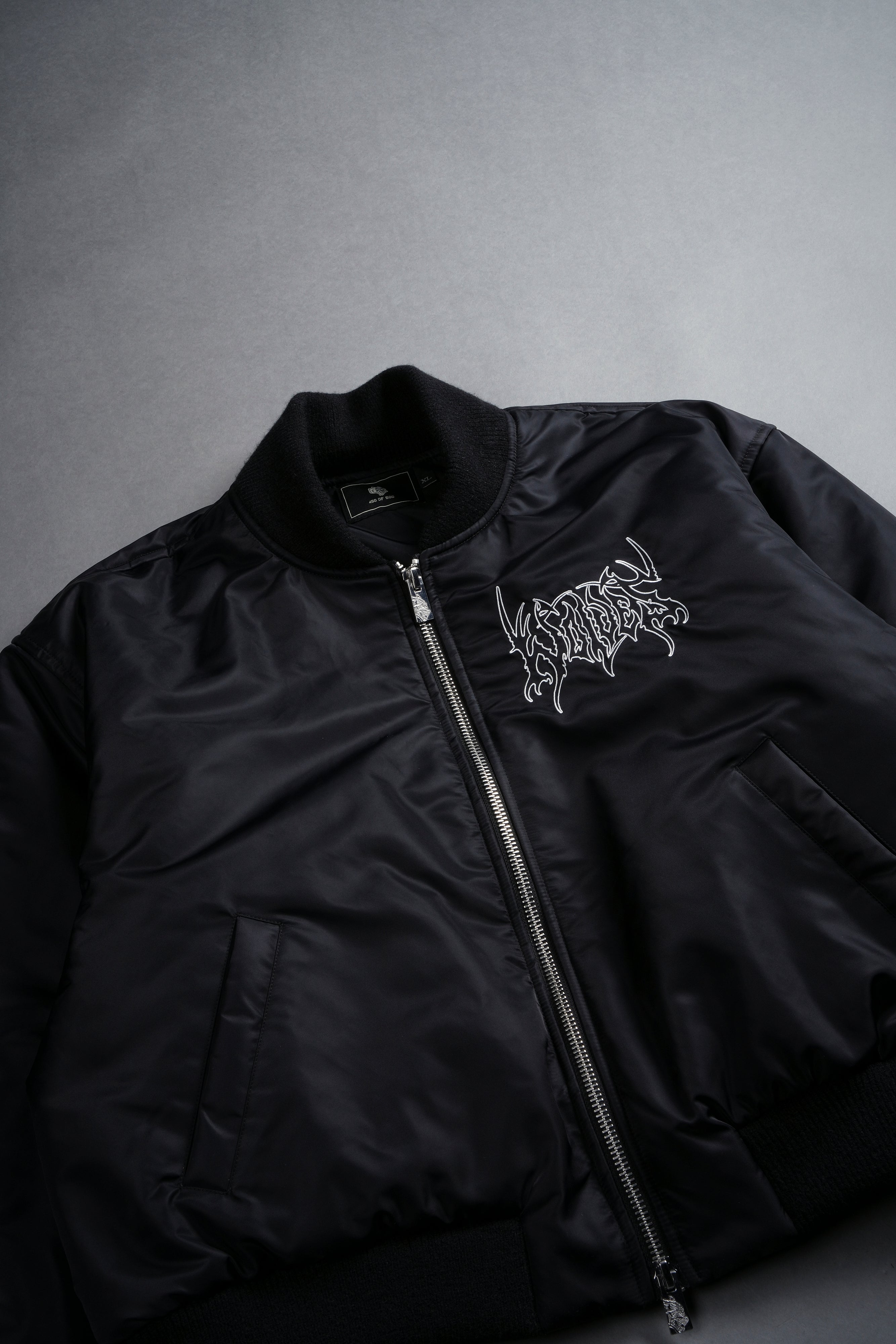 Darc Metal Cropped Remy Bomber Jacket in Black