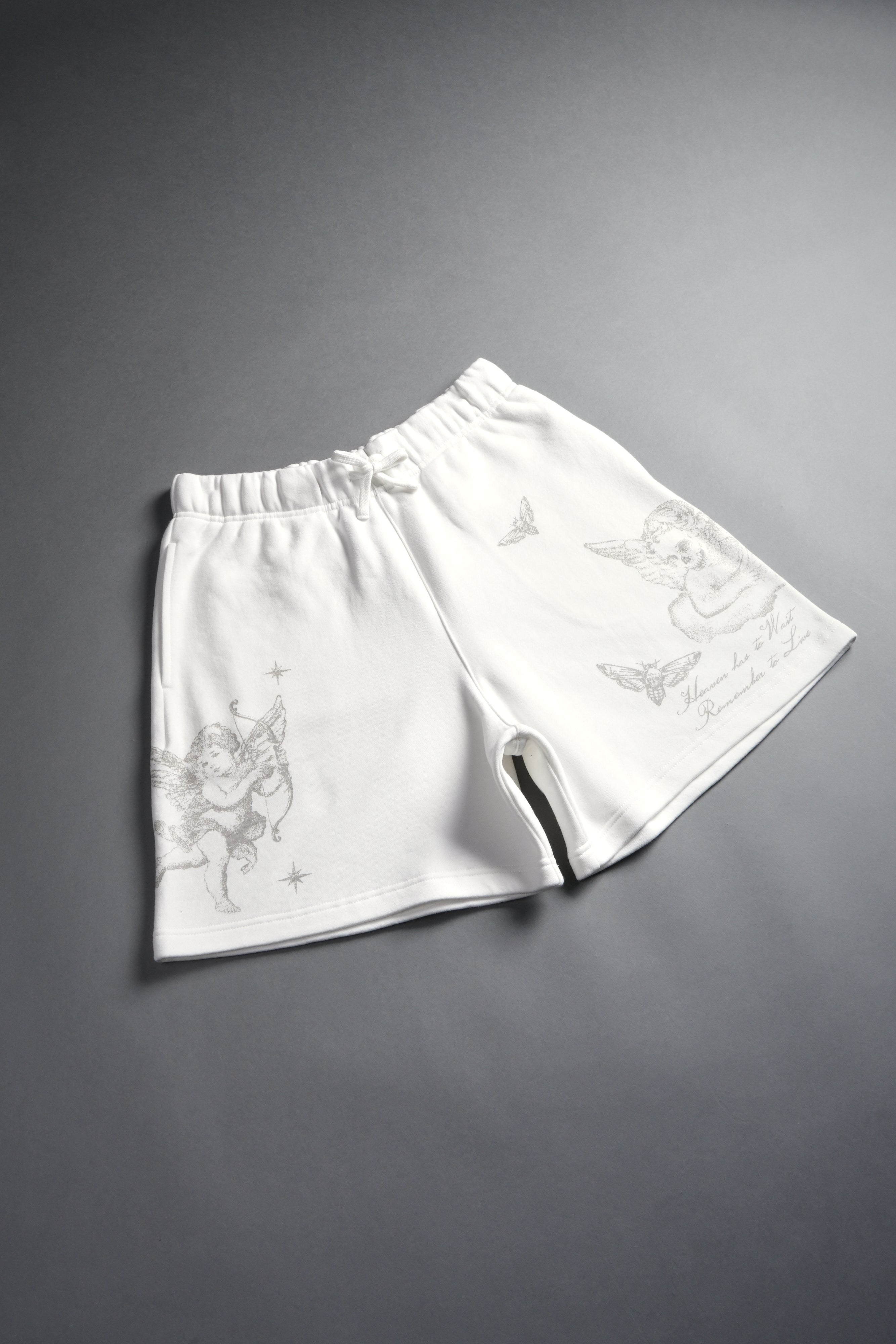 Fallen Cherub Oversized Post Lounge Sweat Shorts in Cream