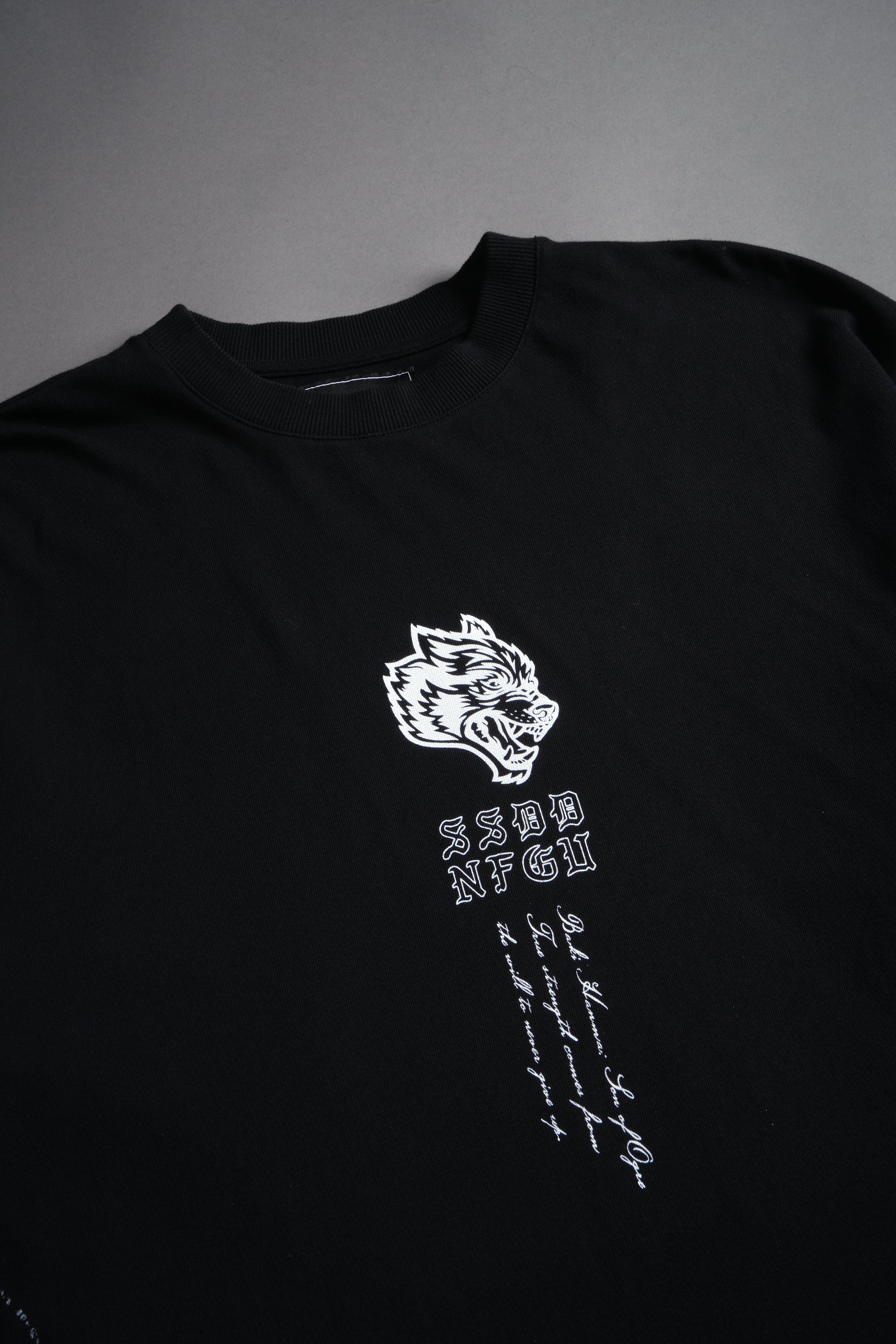 Apex Predator "Side By Side" Series Premium Oversized Tee in Black