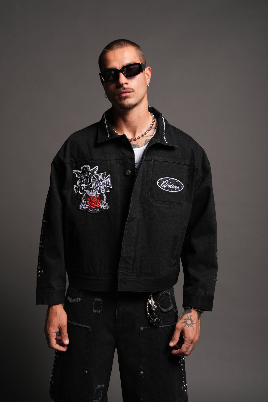 Wolves Heritage Jax Denim Jacket In Black