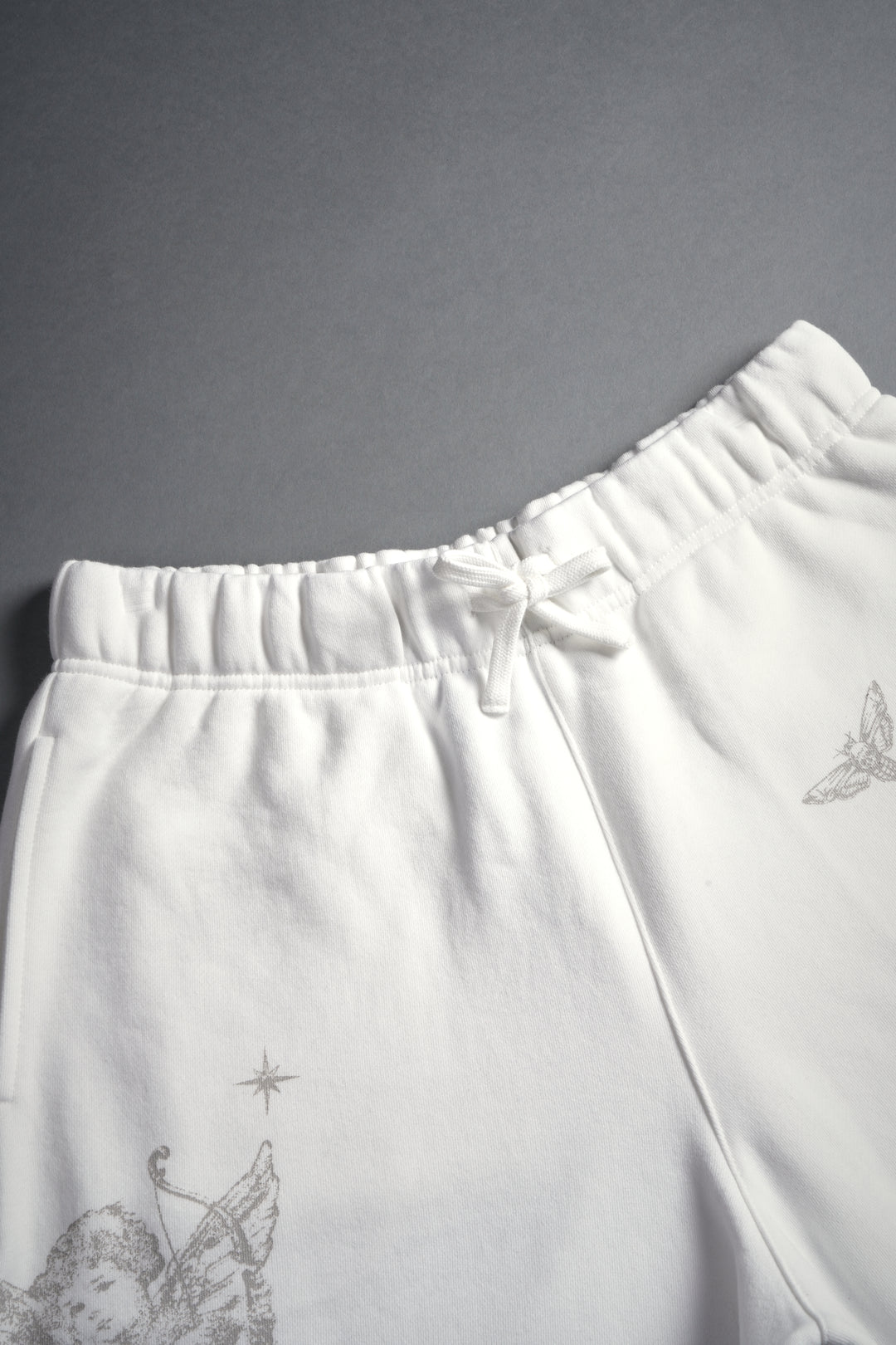 Fallen Cherub Oversized Post Lounge Sweat Shorts in Cream