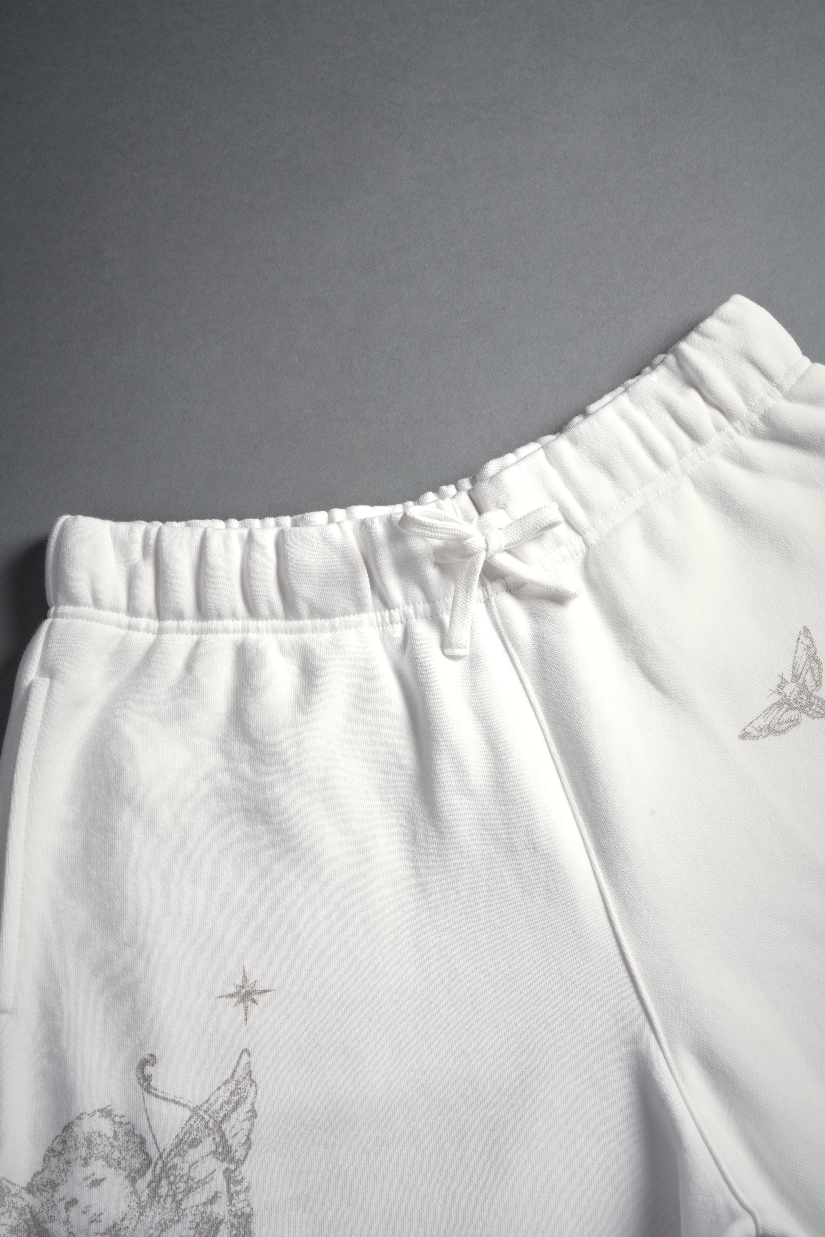 Fallen Cherub Oversized Post Lounge Sweat Shorts in Cream
