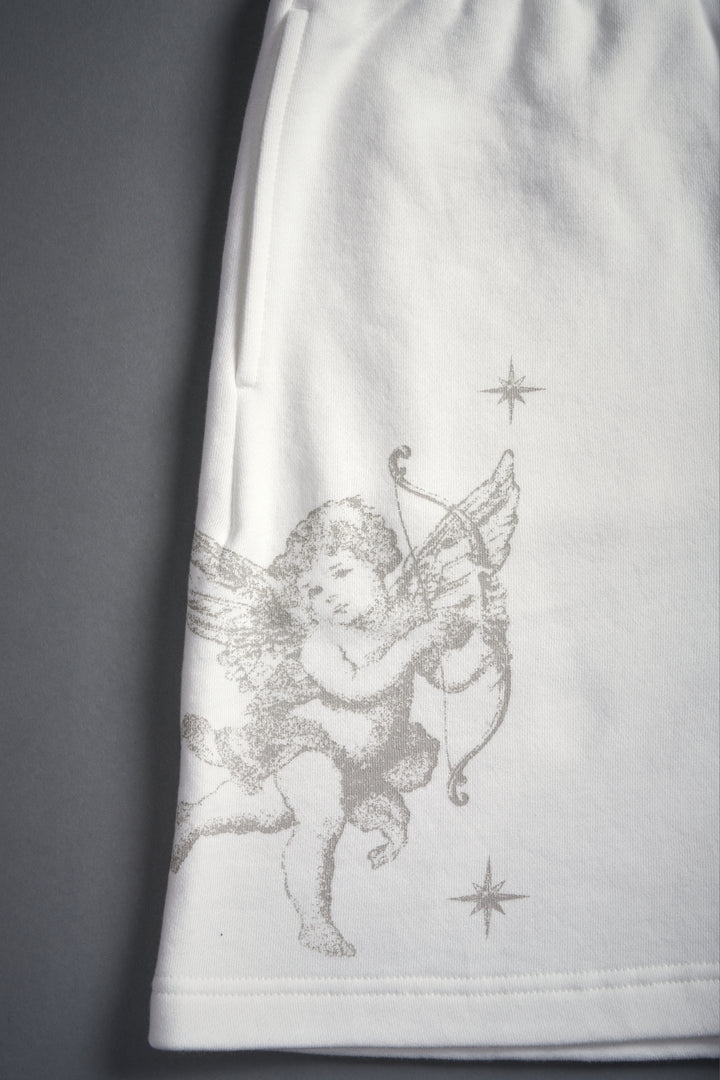 Fallen Cherub Oversized Post Lounge Sweat Shorts in Cream