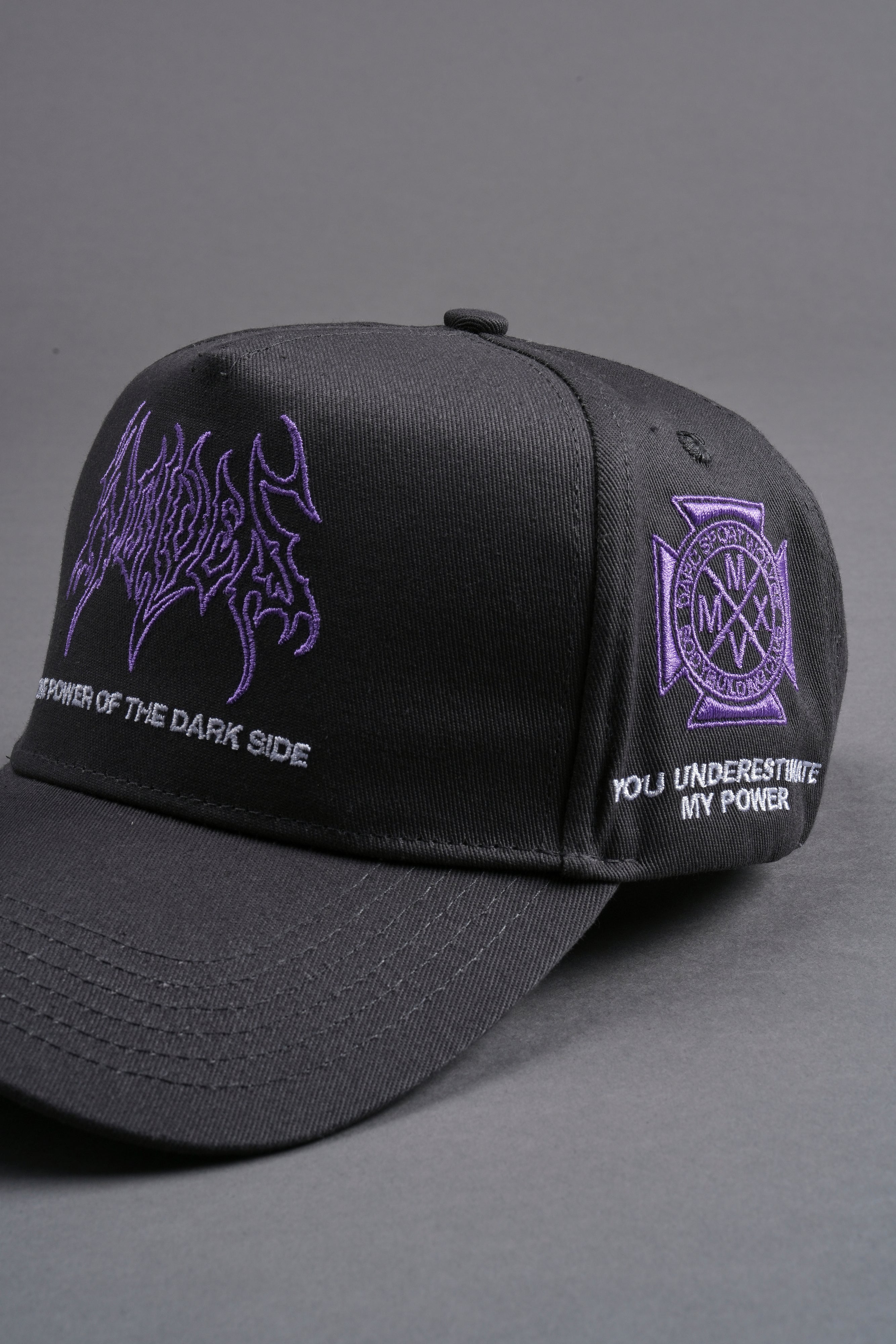 The Power Of The Dark Side 5 Panel Hat in Wolf Gray