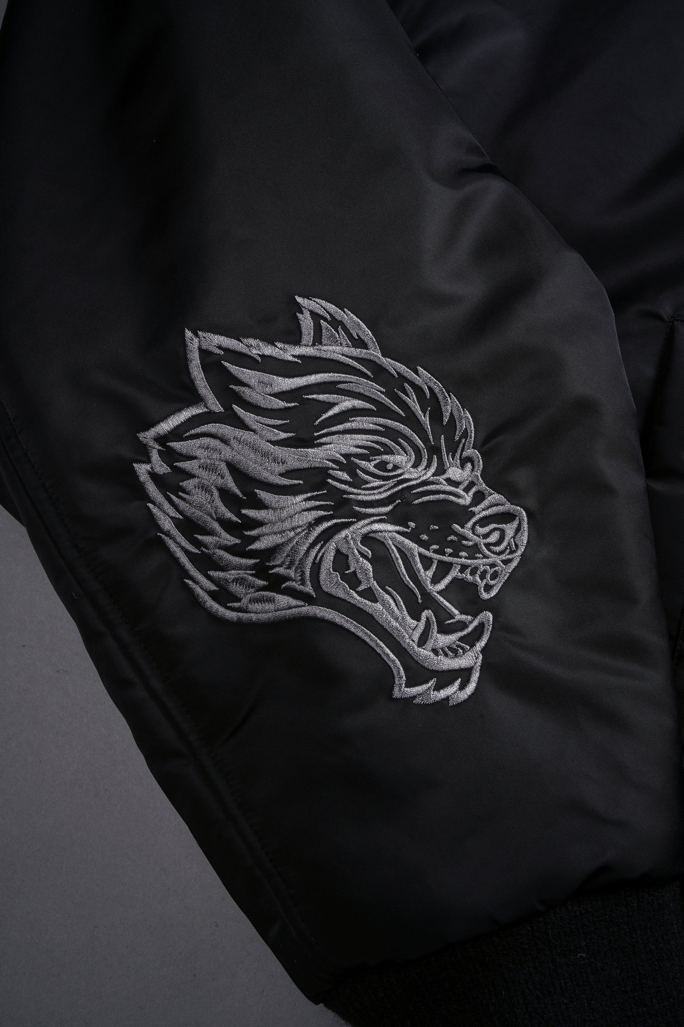 Darc Metal Cropped Remy Bomber Jacket in Black