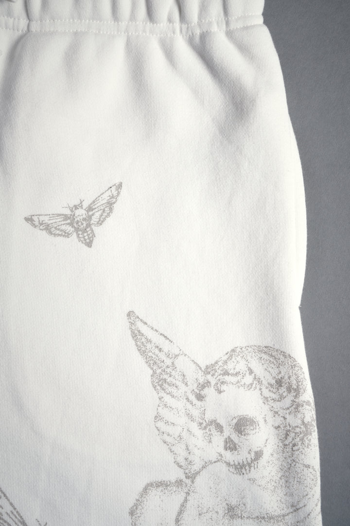 Fallen Cherub Oversized Post Lounge Sweat Shorts in Cream