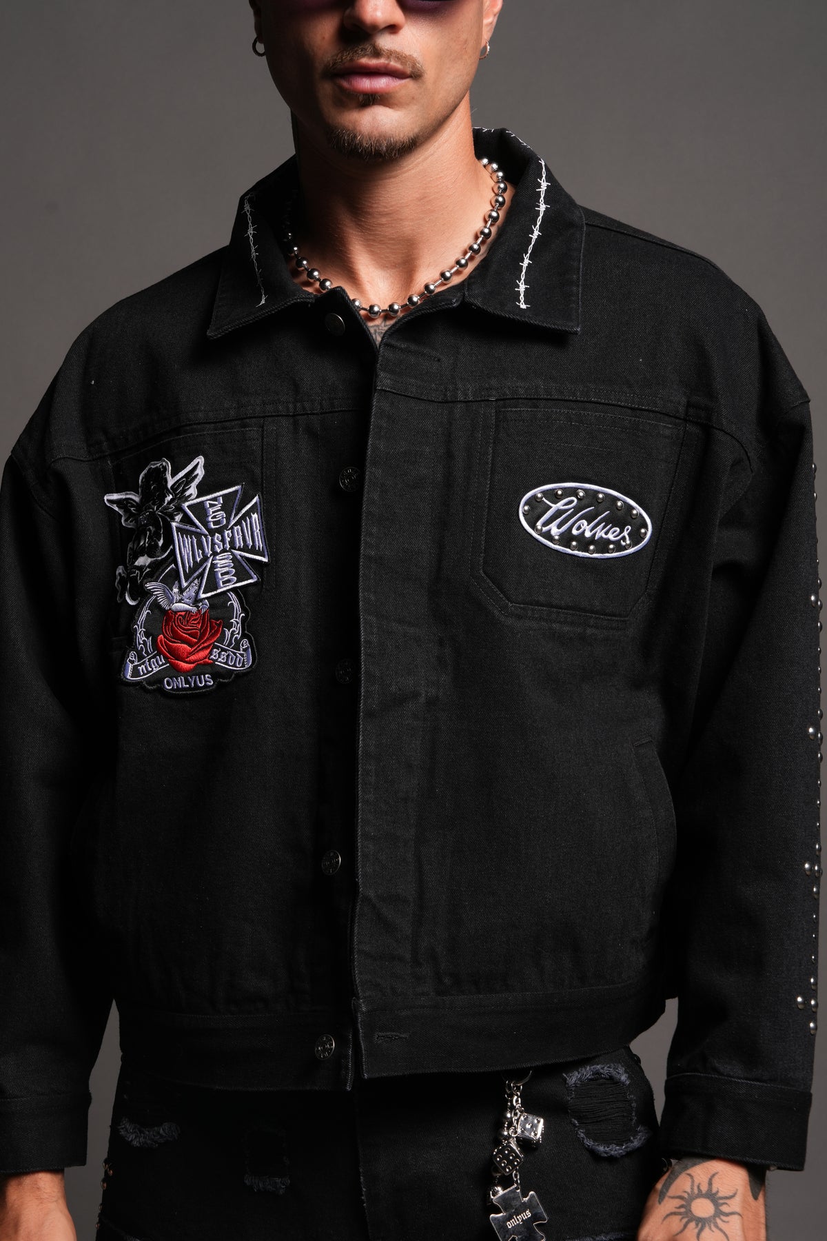 Wolves Heritage Jax Denim Jacket In Black