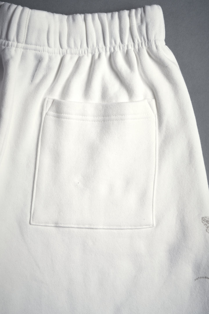 Fallen Cherub Oversized Post Lounge Sweat Shorts in Cream