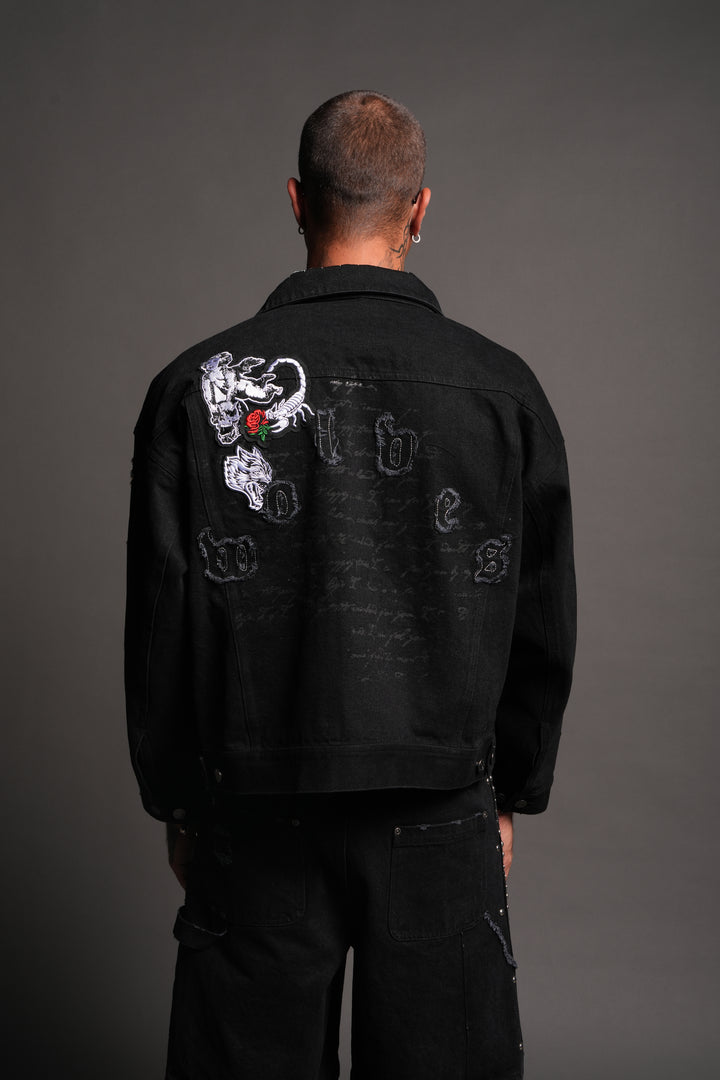 Wolves Heritage Jax Denim Jacket In Black