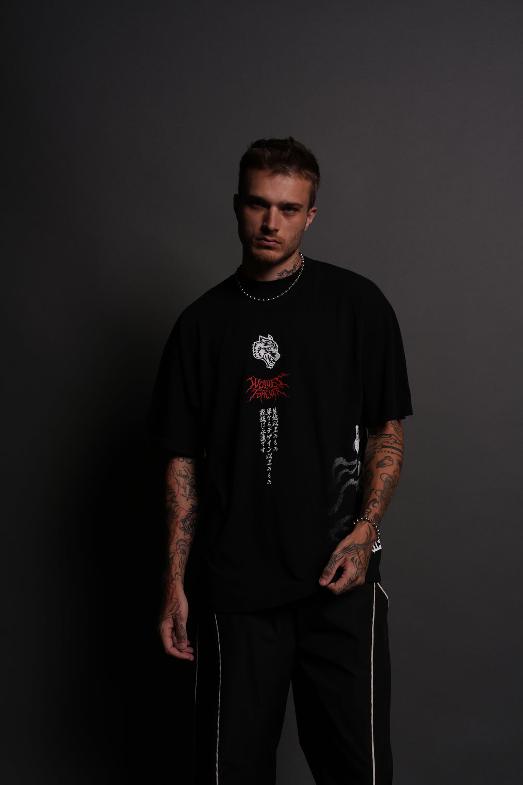 Darc Kitsune "Side By Side" Series Premium Tee in Black