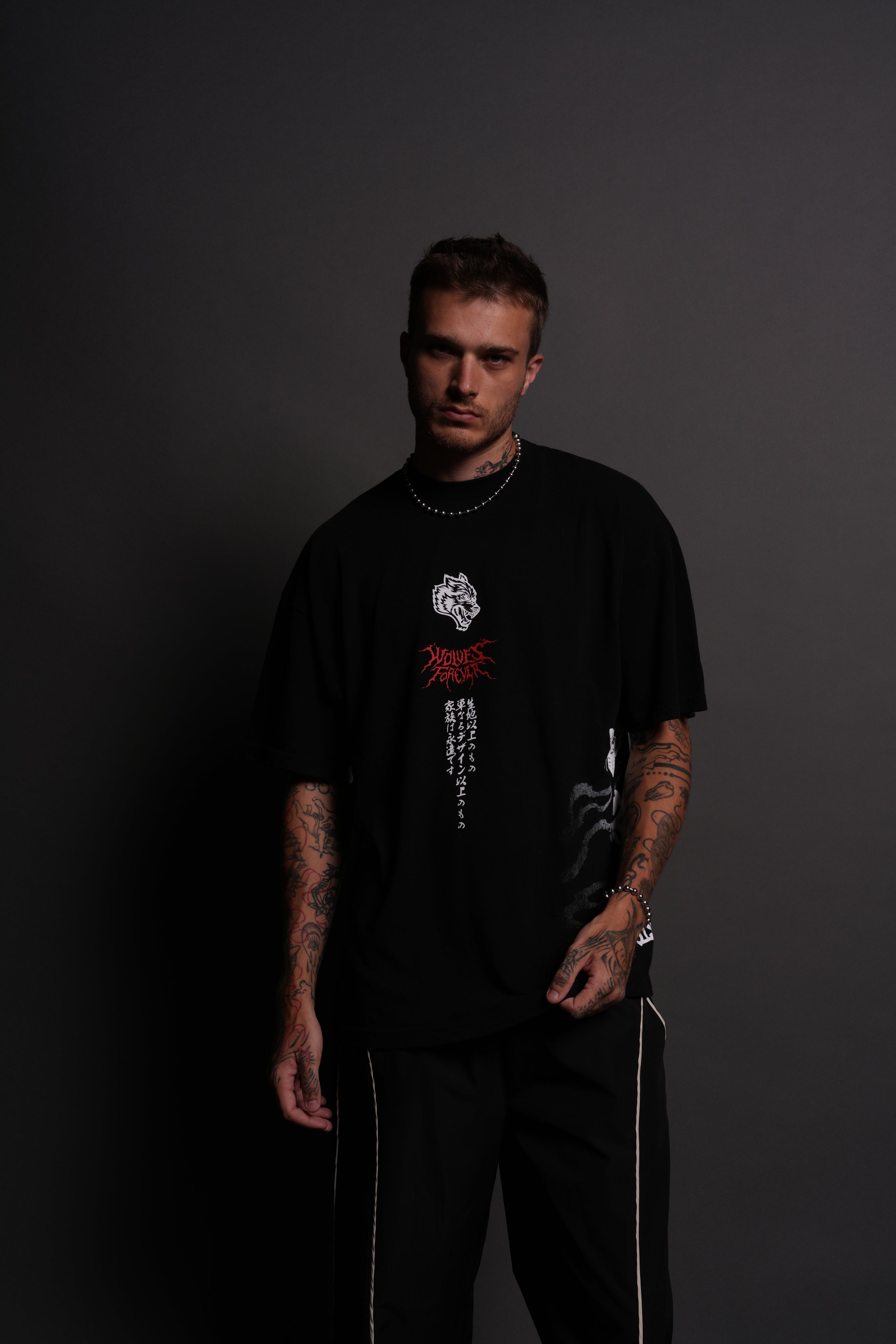 Darc Kitsune "Side By Side" Series Premium Tee in Black