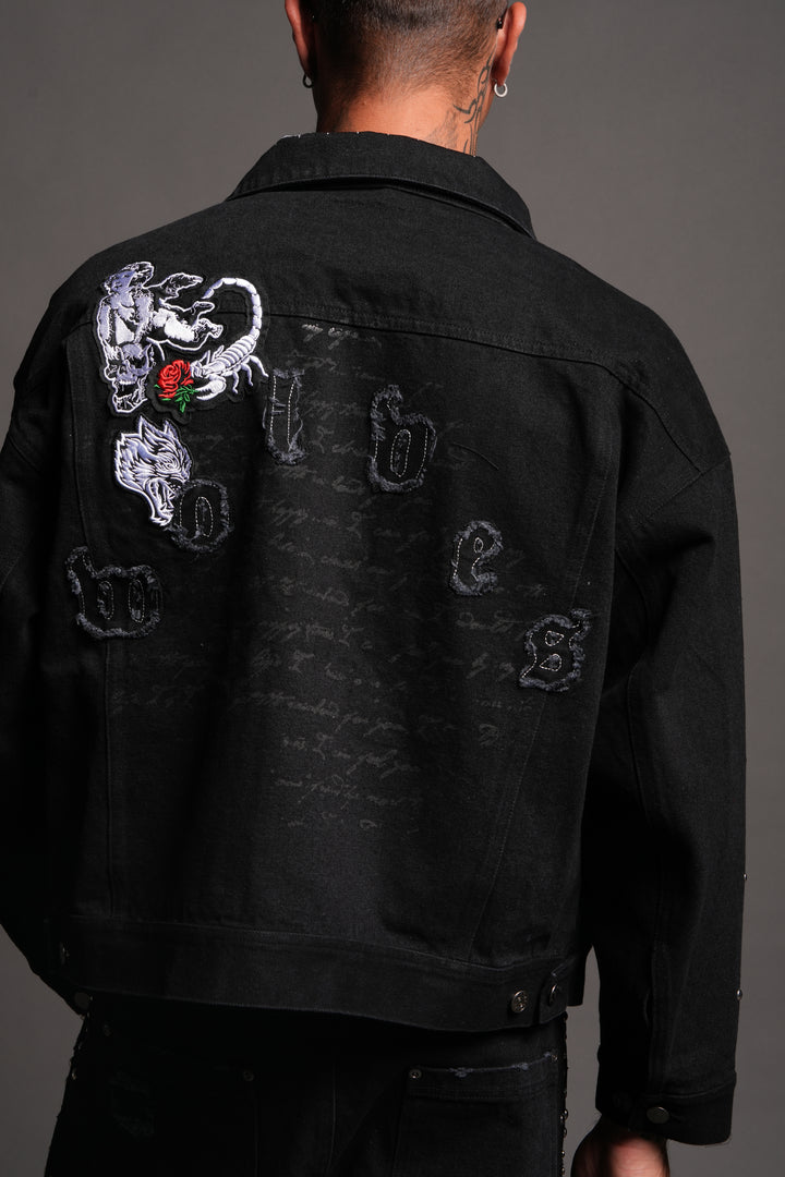 Wolves Heritage Jax Denim Jacket In Black