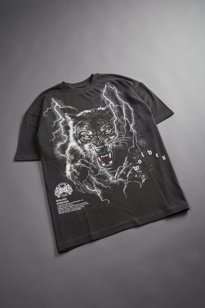 Trust Your Journey Premium Oversized Tee in Wolf Gray