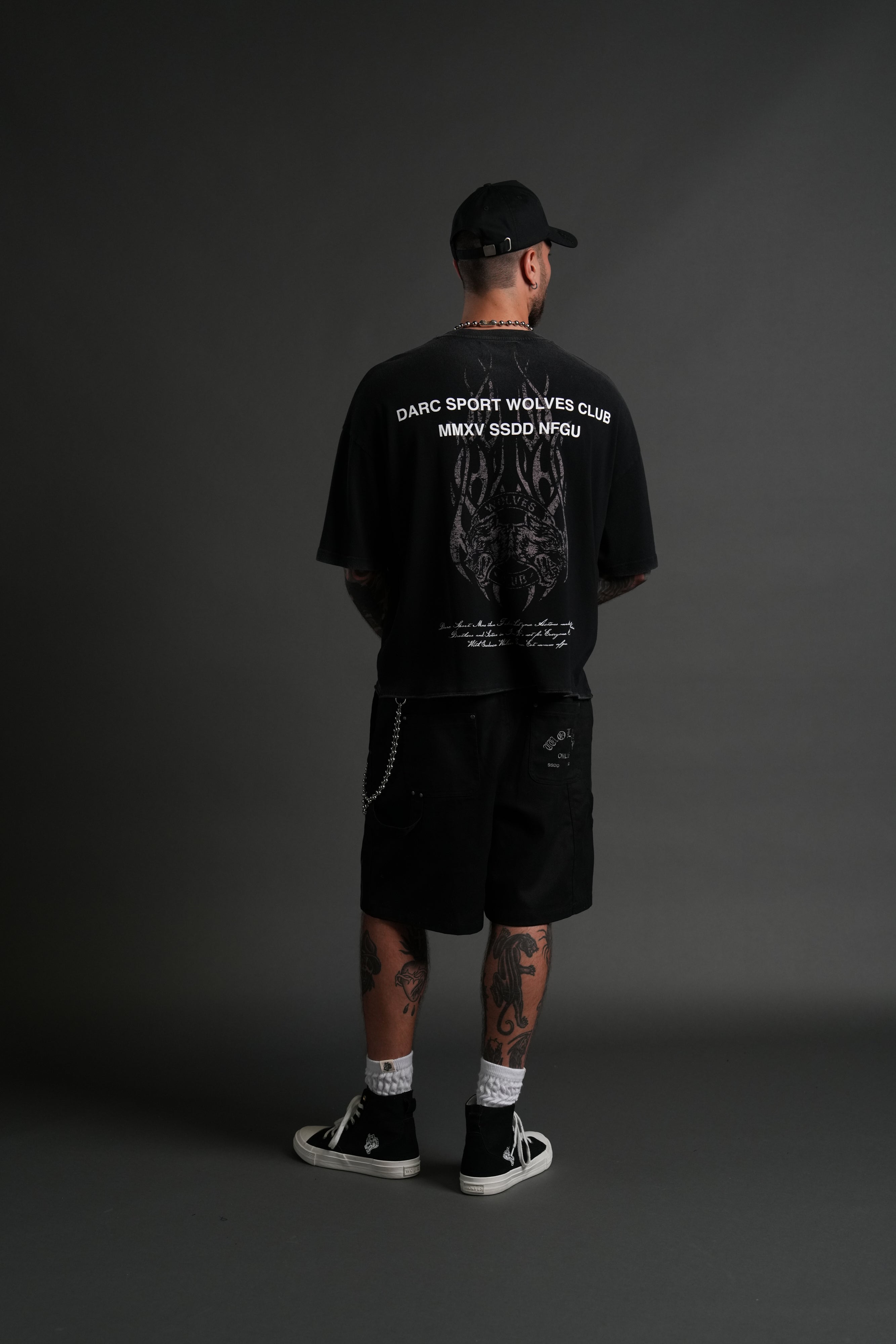 Finite Flame Premium Raw Hem "Box Cut" Unisex Tee in Black