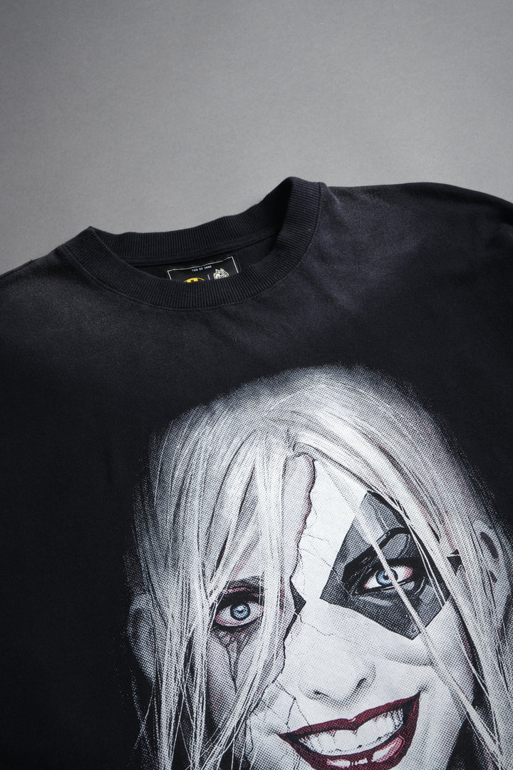 Quinn Forever "Premium" Oversized Tee in Black Drift Wash